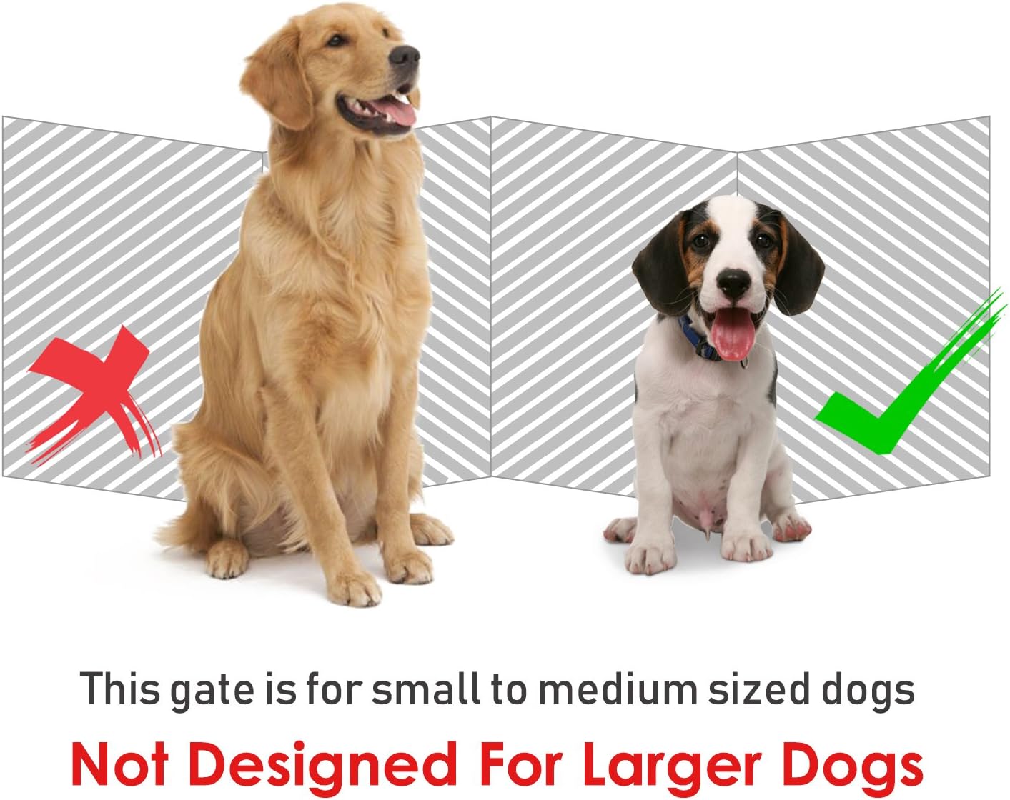 Safety Pet Gate for Dogs – Free-Standing & Foldable - Decorative Scroll Wooden Fence Barrier – Stairs & Doorways (White)