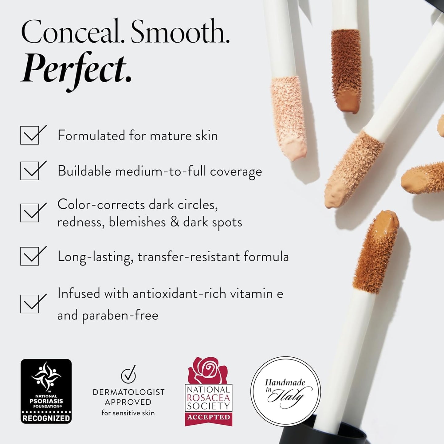 LAURA GELLER NEW YORK The Ideal Fix Concealer - Fair - Buildable Medium to Full Coverage Liquid Concealer - Covers Under Eye Dark Circles & Blemishes - Long-Lasting
