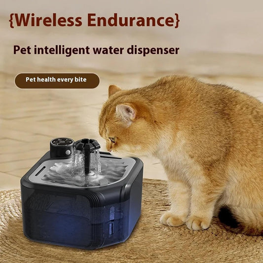 Smart-Circulate Dog Water Dispenser 2.8L Low Noise Design, ABS & Nonslip Tray for Daily Automatic Water Fountain