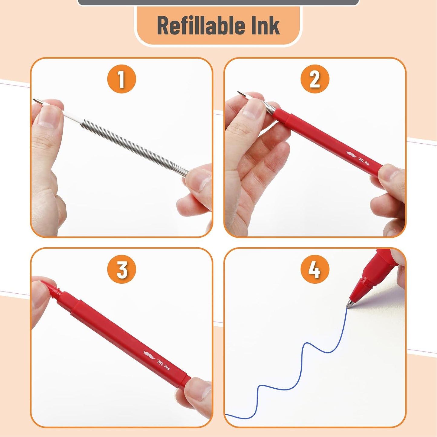 Mr. Pen- Aesthetic Pens, 10 Pack, Blue Ink, Fast Dry, No Smear Bible Pens No Bleed Through, 0.7mm Fine Point Pen