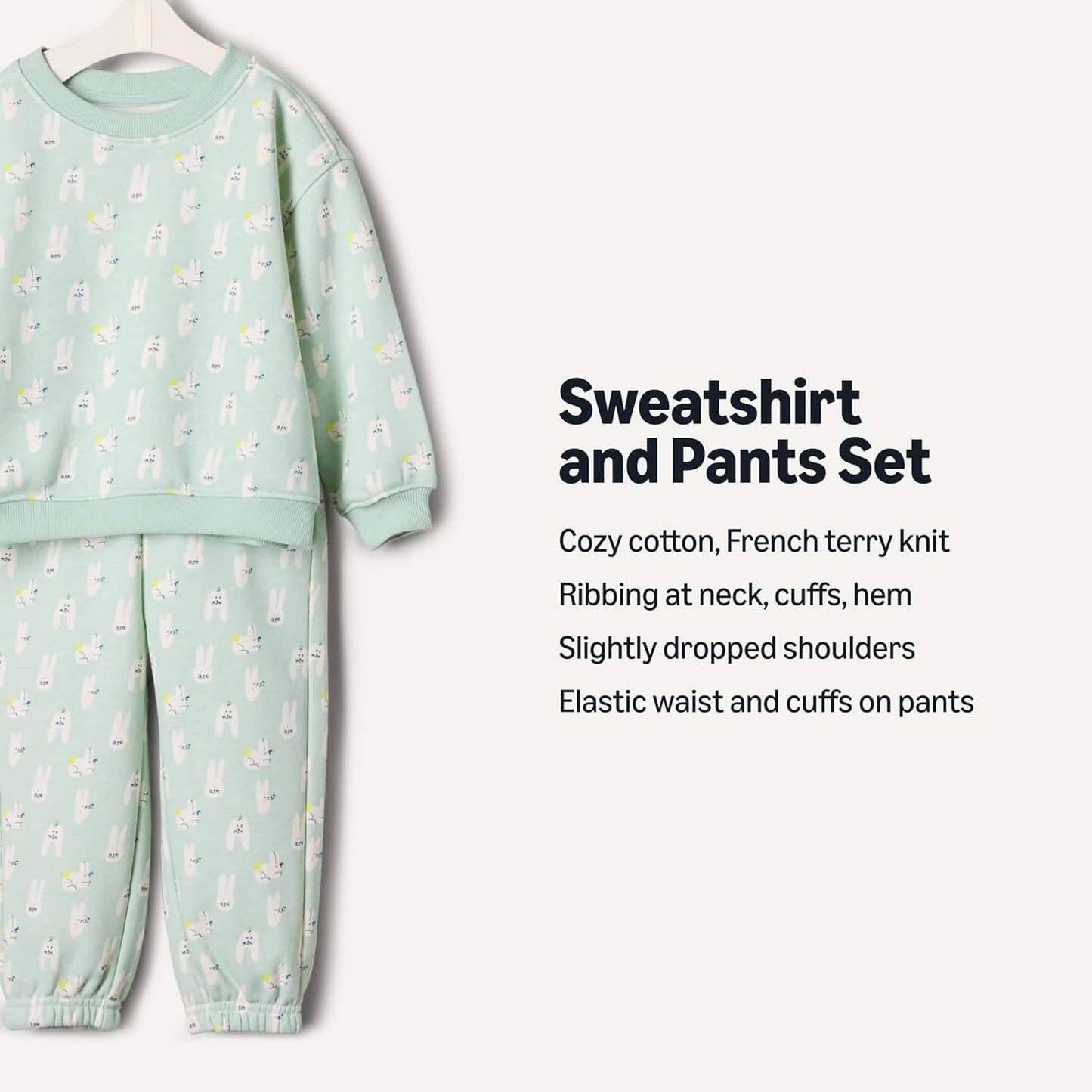 Amazon Essentials x Sofia Grainge Unisex Toddlers and Babies' Sweatshirt & Sweatpant Set
