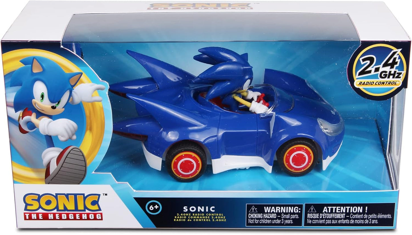 Sonic & Sega All-Stars Racing RC: Sonic - NKOK (681), 1:28 Scale 2.4GHz Remote Controlled Car, 6.5" Compact Design, Officially Licensed Sega Sonic The Hedgehog, Battery Powered, Ages 6+