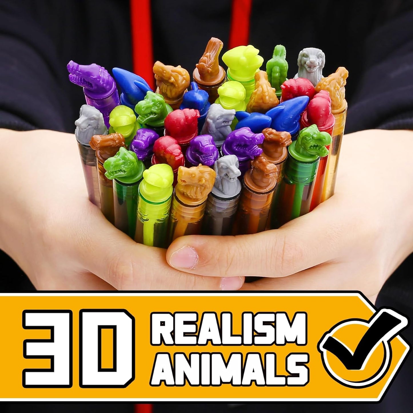 32 Pack Wild Animal Party Favors for Kids, Mini Bubble Wands Bulk Toys, Jungle Birthday Decoration, Safari Goodie Bag, Pinata Stuffer Supplies, Zoo Prizes Box Filler, Lion/Dog Return Gifts for Toddler