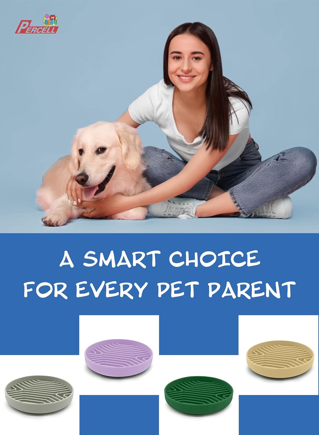 Slow Feeder Dog Bowl with Suction Cups - Non-Slip Silicone Strip Maze Design for Dogs (Purple)
