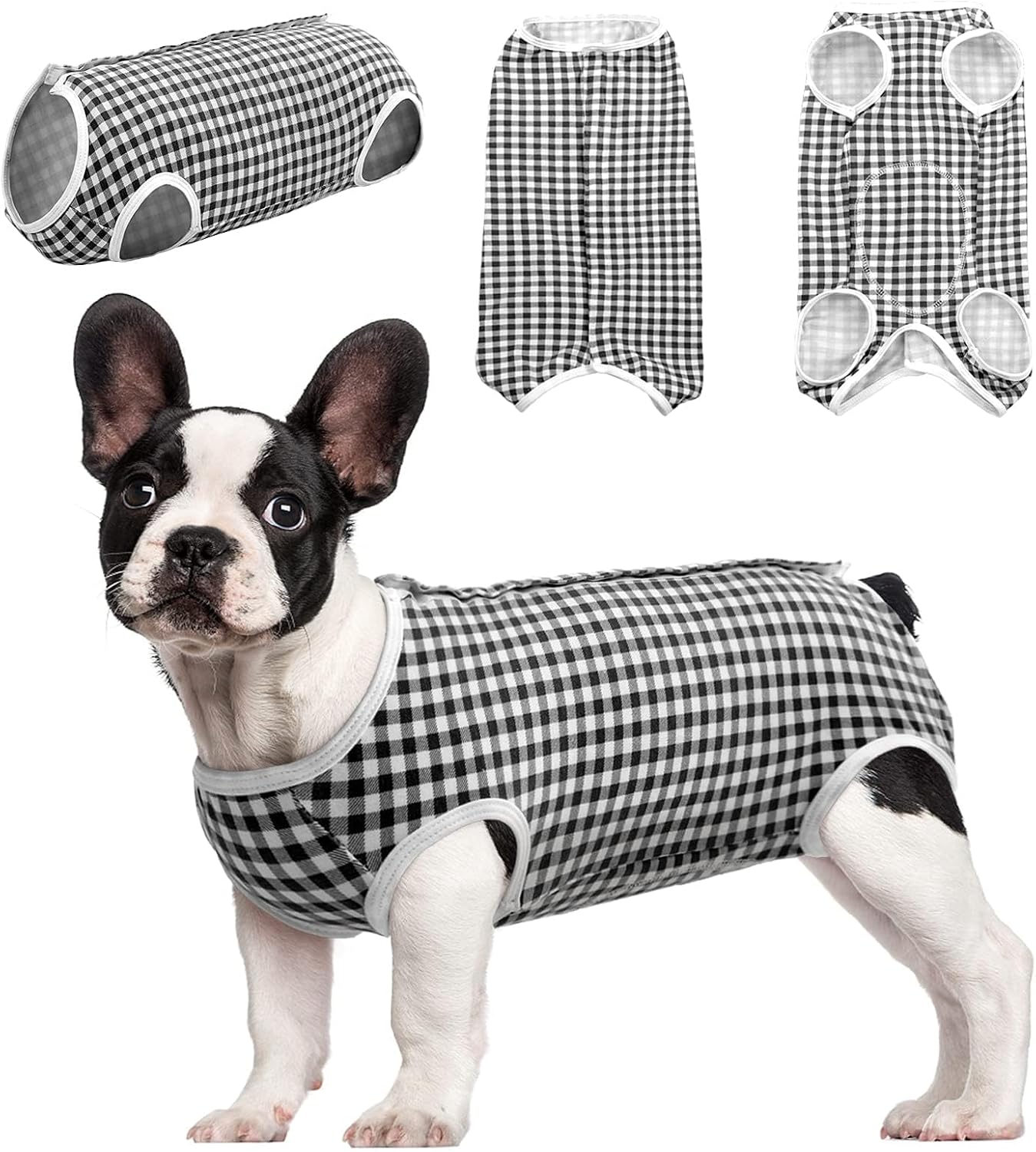 Kuoser Surgical Recovery Suit for Dogs Cats, Pet T-Shirt After Surgery Wear for Dogs, Dog Professional Recovery Suit Comfortable E Collar Alternative, Prevent Licking Onesies Pet Surgery Recovery Suit