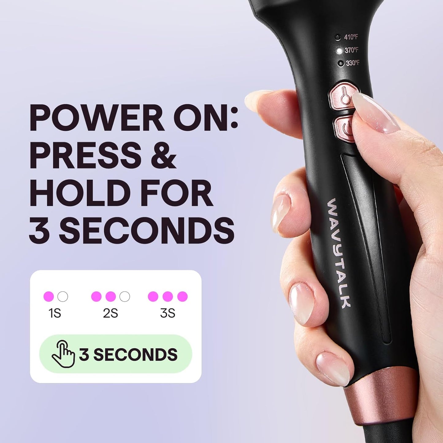Wavytalk Updated Version Thermal Brush for Blowout Look, Blowout Express 1.5 Inch Ionic Thermal Round Brush Makes Hair Smoother Get Natural Curls, Dual Voltage, Easy to Use