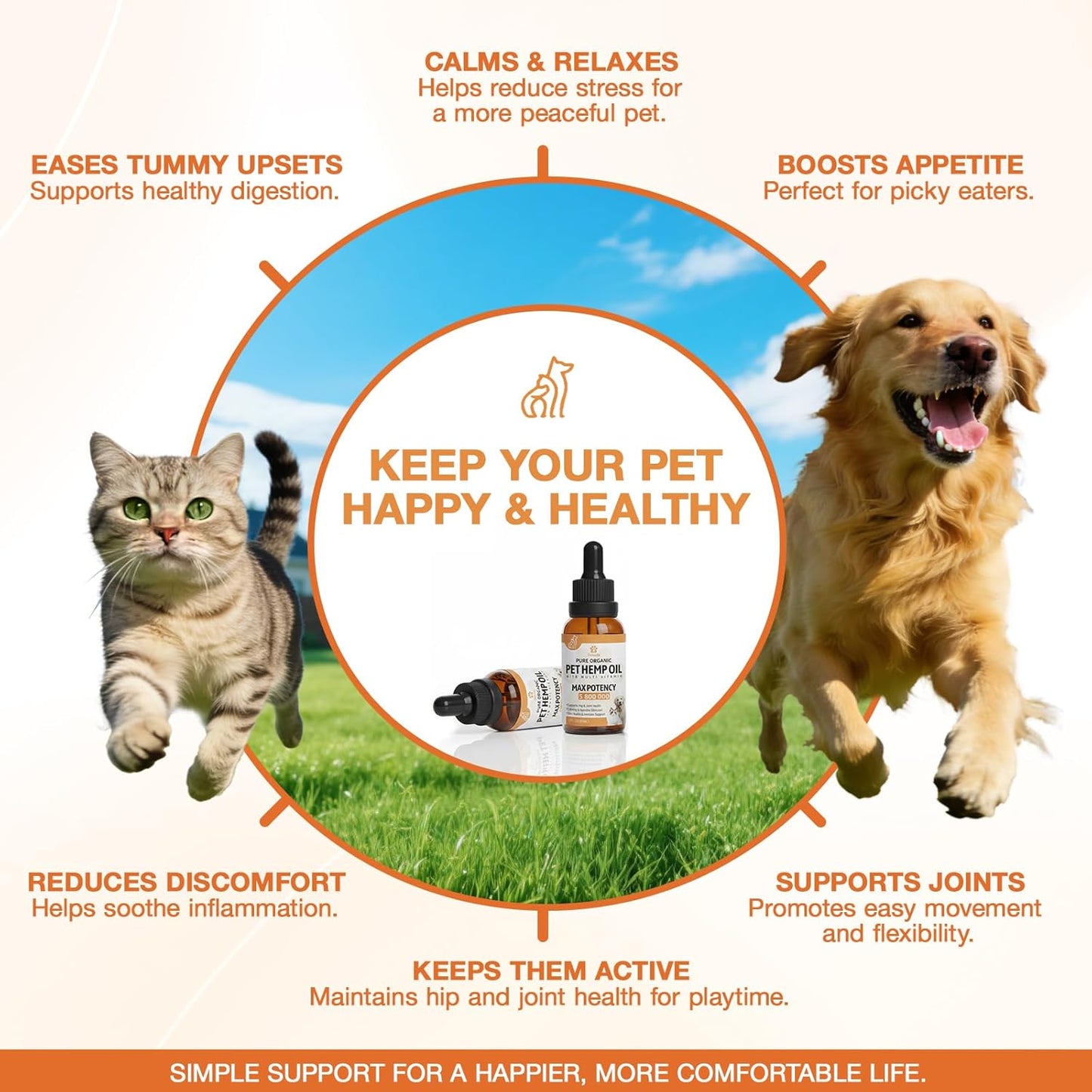 (2 Packs) Неmp Oil for Dogs Cats, Organic Pet Calming Drops, Cat Dog Anxiеty Relief & Strеss & Pаin Rеlief for Dogs, Supports Rеlaxation & Slеep, Hip Joint Health