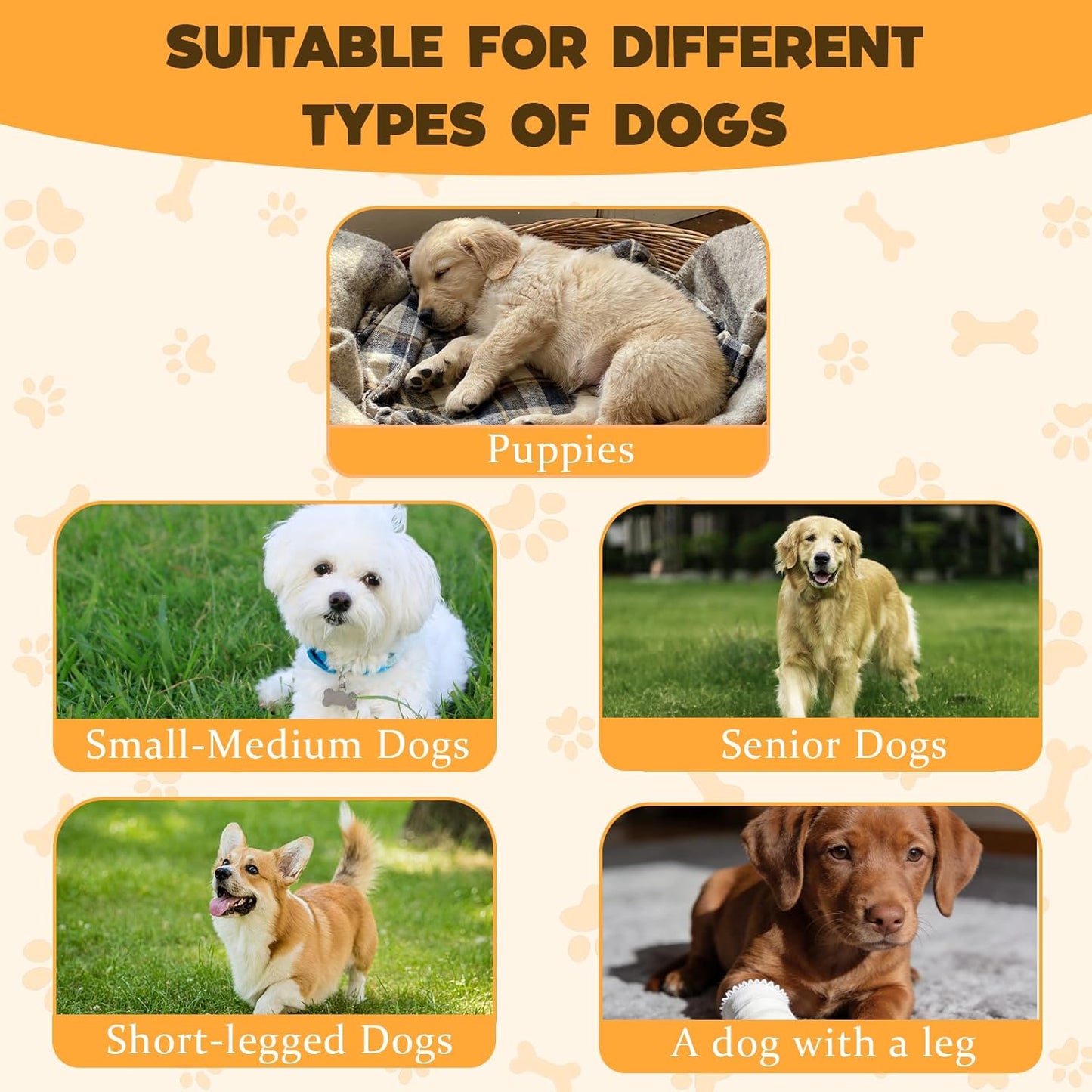 3 Pack Wooden Dog Ramp for Stairs,Friendly to Short-Legged/Small/Injured/Aged Dogs with High Support,13L*9W*5H''+26°Slope Fits Your Staircase,with Anti-Slip Pads for Climbing Safely,Stairs Assist