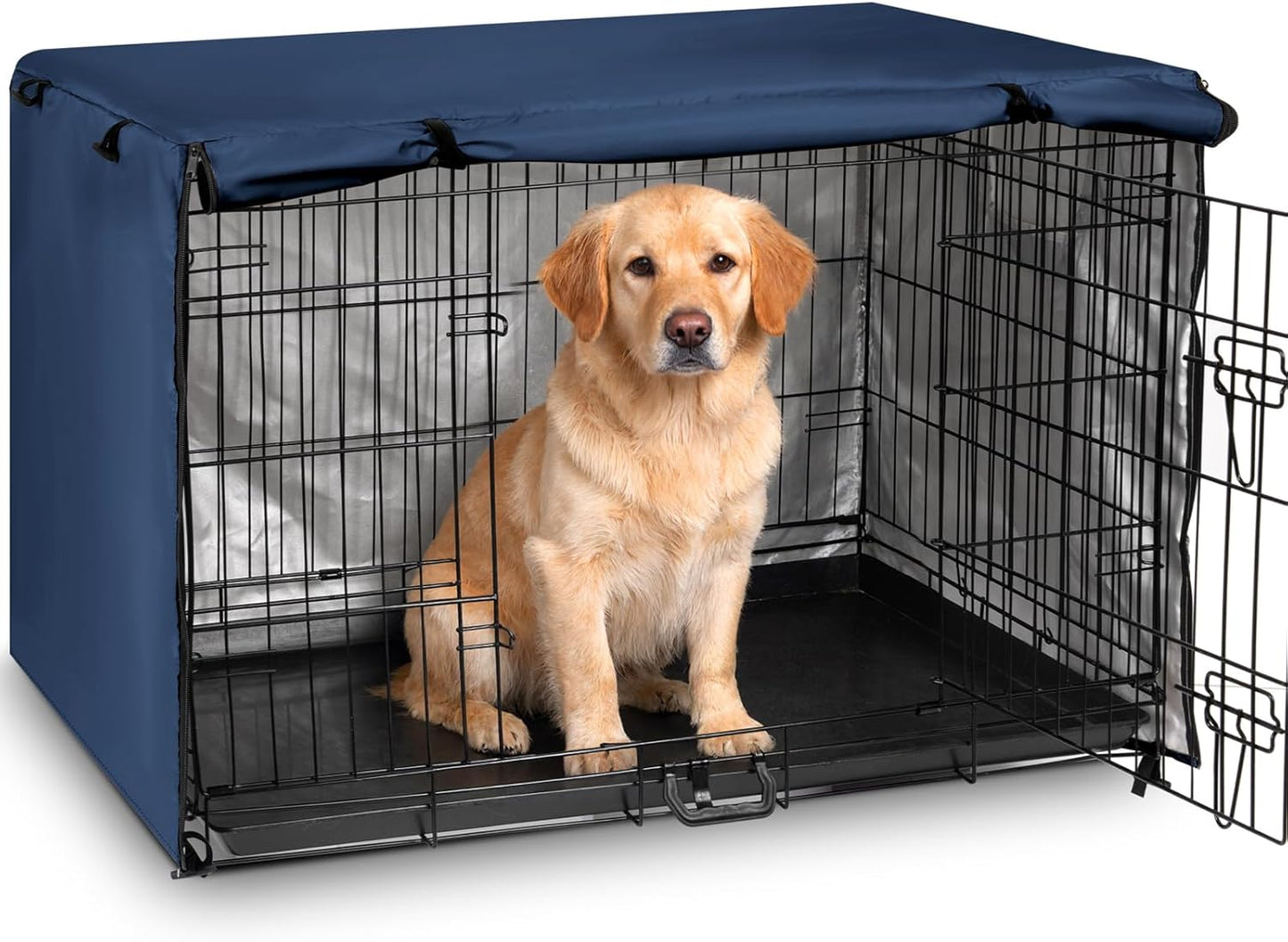 kefit Dog Crate Cover 48 inch, Kennel Cover for Dog Cage, Navy Blue