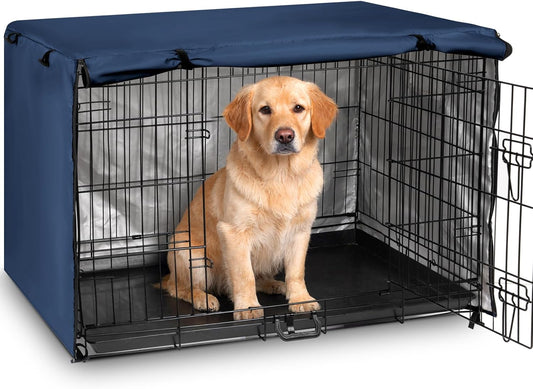 kefit Dog Crate Cover 48 inch, Kennel Cover for Dog Cage, Navy Blue