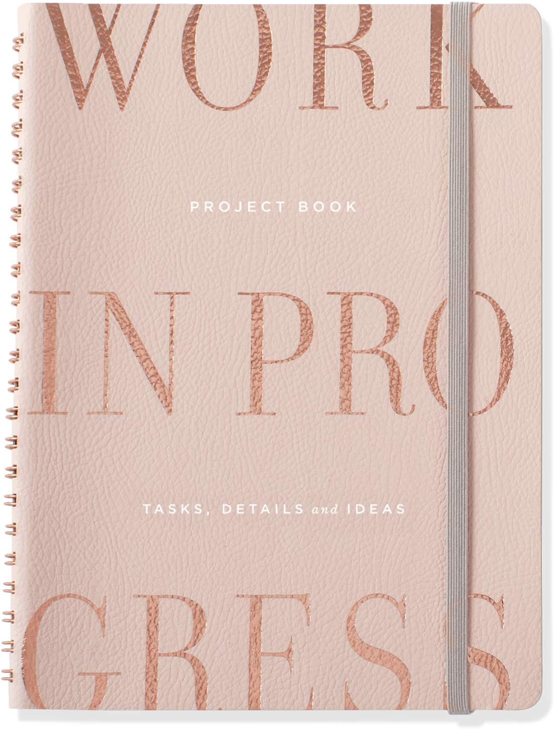 Fringe Studio Medium Size Spiral Project Notebook, Faux Leather Cover, Approx 6.25"w x 8.125"h (962059)