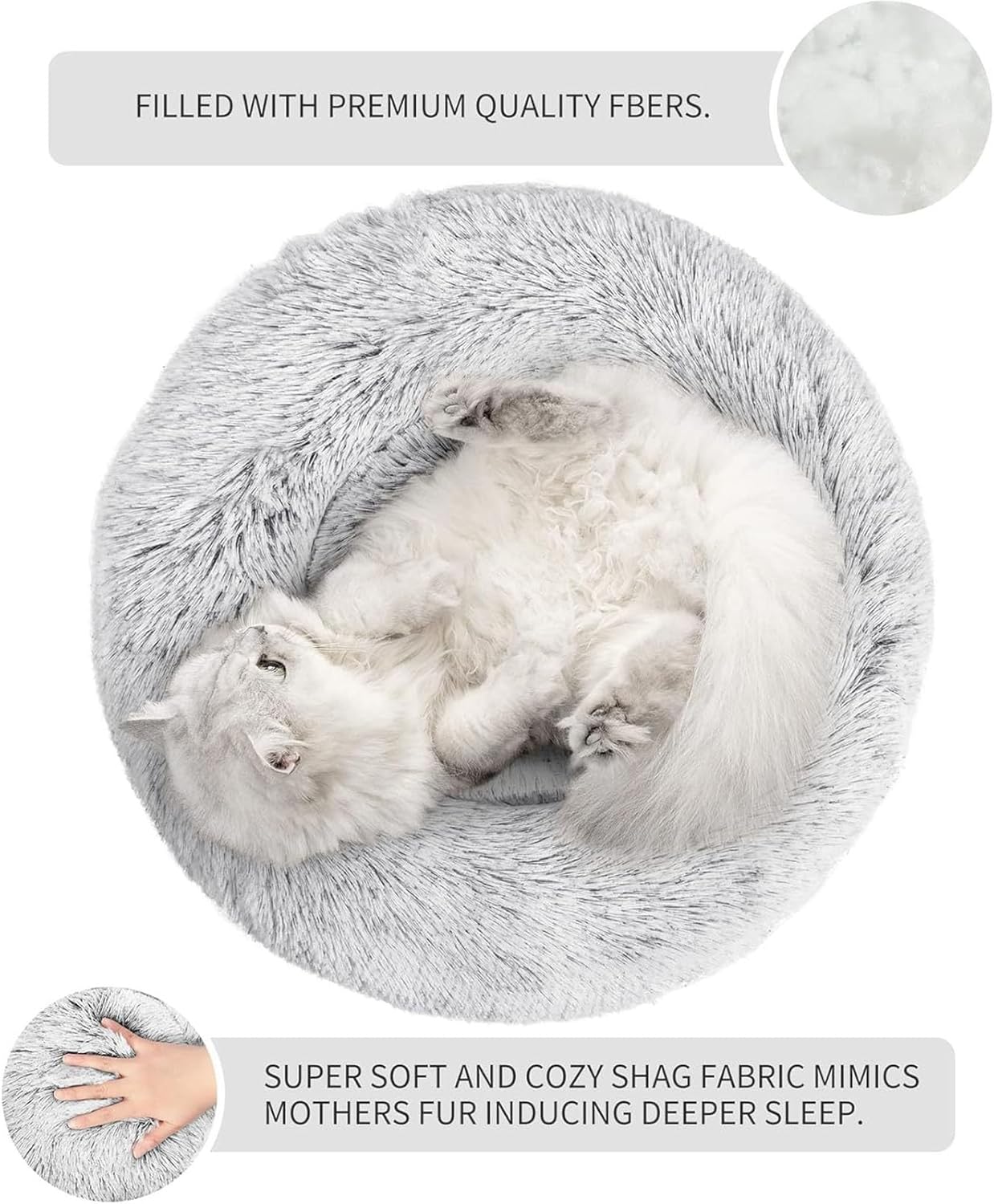 USB Heated Cats Dog Bed with Removable Washable Cover Soft Plush Antislip Base Heating Mat for Indoor Pet Rest Place Heated Cats Bed