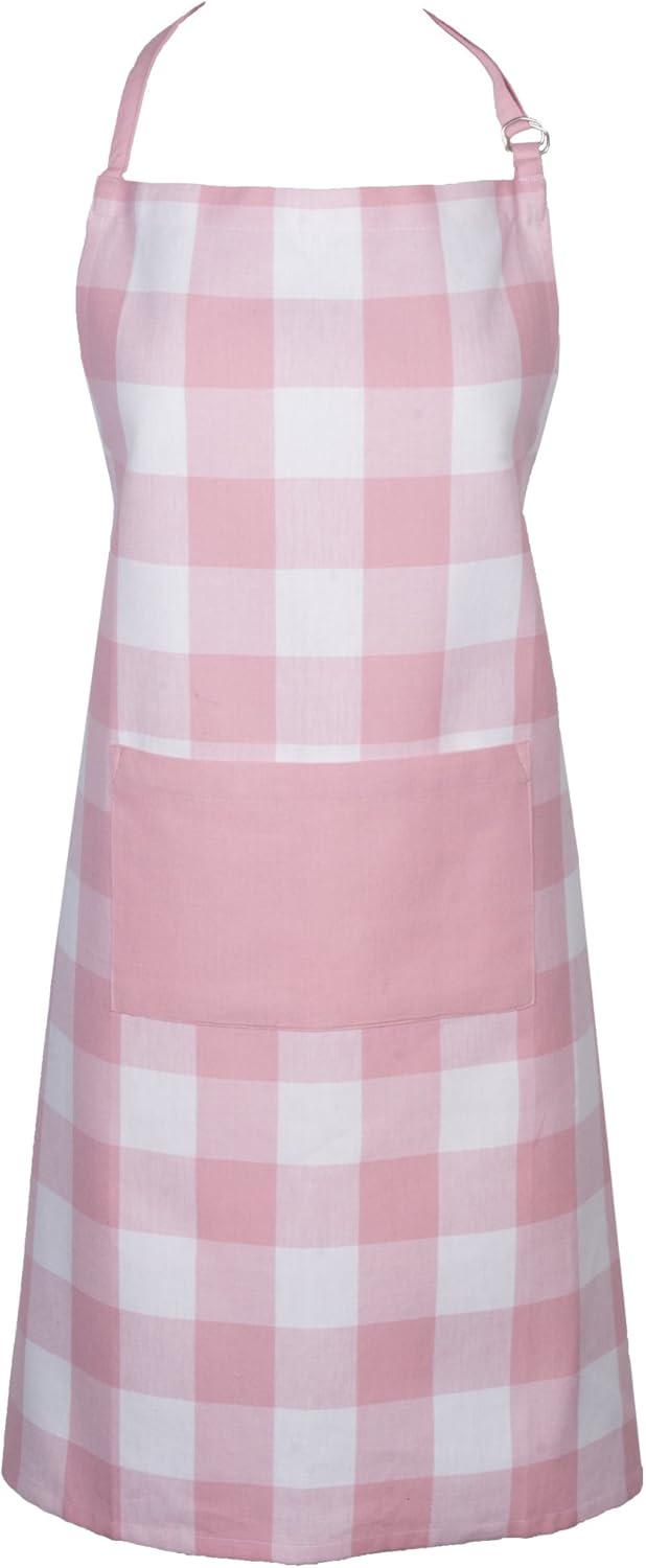 DII Unisex Buffalo Check Kitchen Collection, Classic Farmhouse Chef Apron, One Size