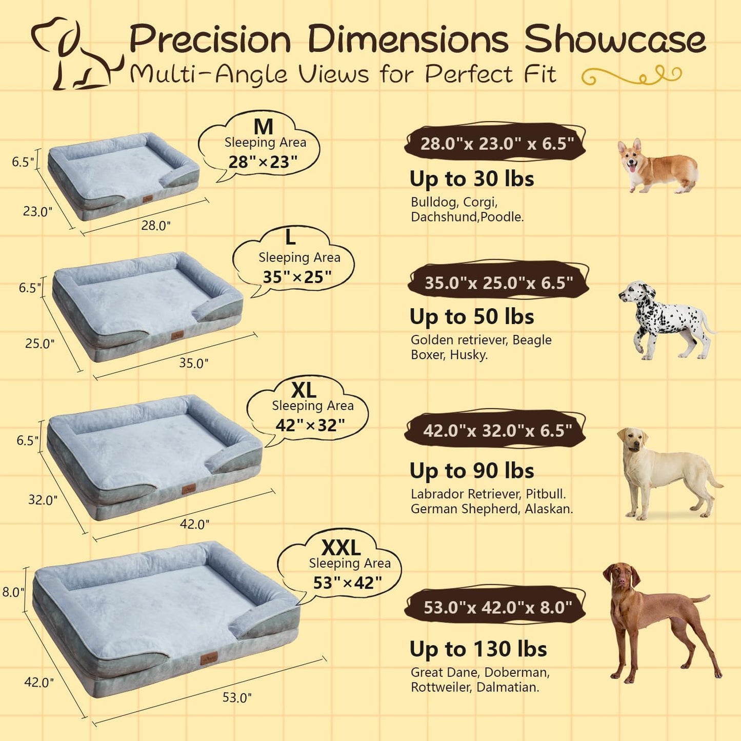 Orthopedic Dog Bed - Ultra - Supportive Egg Crate Foam, 100% Waterproof Interior, Easy - Clean Removable Cover, Heavy - Duty Tear - Resistant & Non - Slip for Extra - Large Dogs
