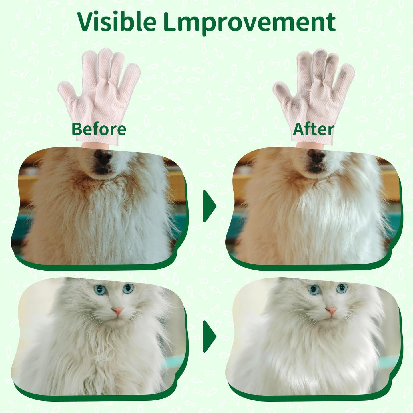 Pet Grooming Glove Wipes for Dogs & Cats, Hypoallergenic Deodorizing Cleansing Wipes with Coconut Oil & Botanical Extracts, 90 g Extra-Thick Gentle Wipes for Daily & Outdoor Care (20 Pcs)