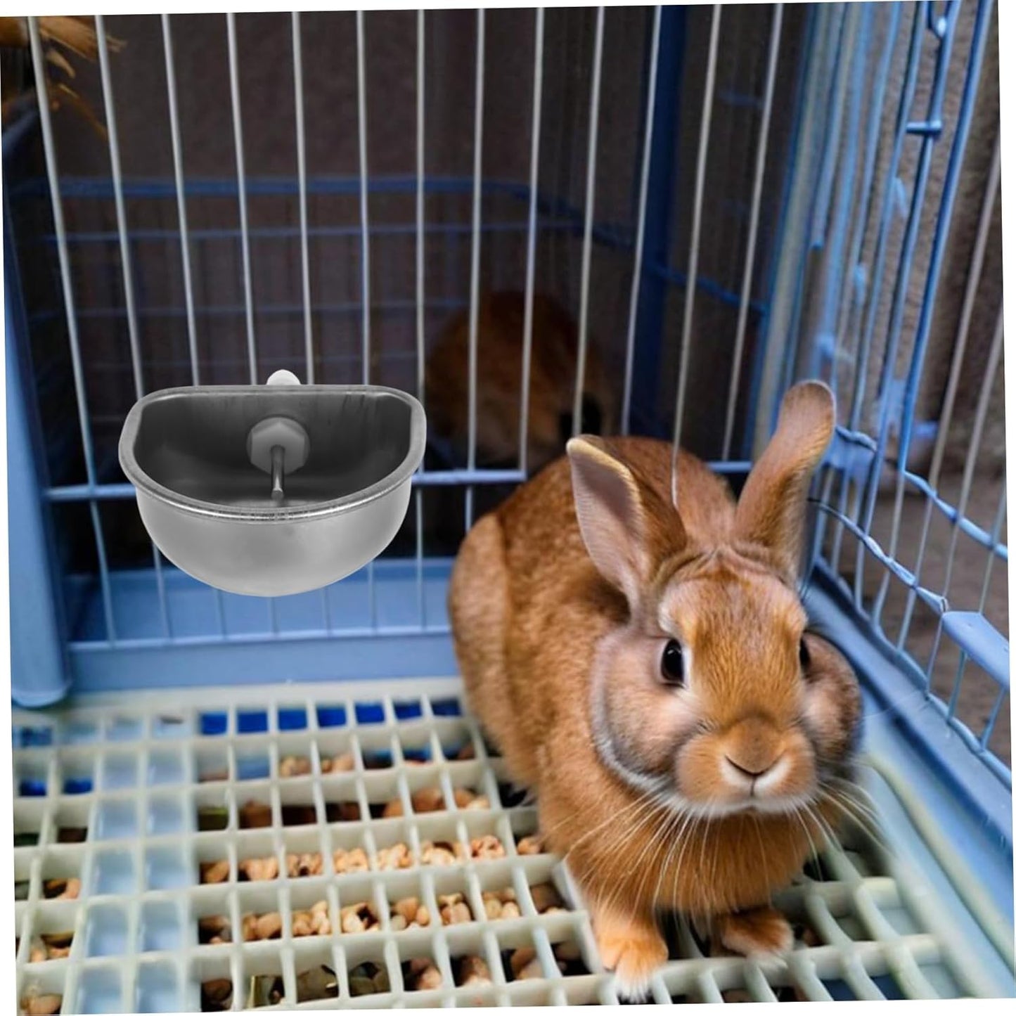Milisten Automatic Rabbit Water Bowl Stainless Steel Self Watering Feeder for Small Pets Ergonomic Design for Cages Durable and Easy to Clean Optimal Capacity for Daily Hydration Needs