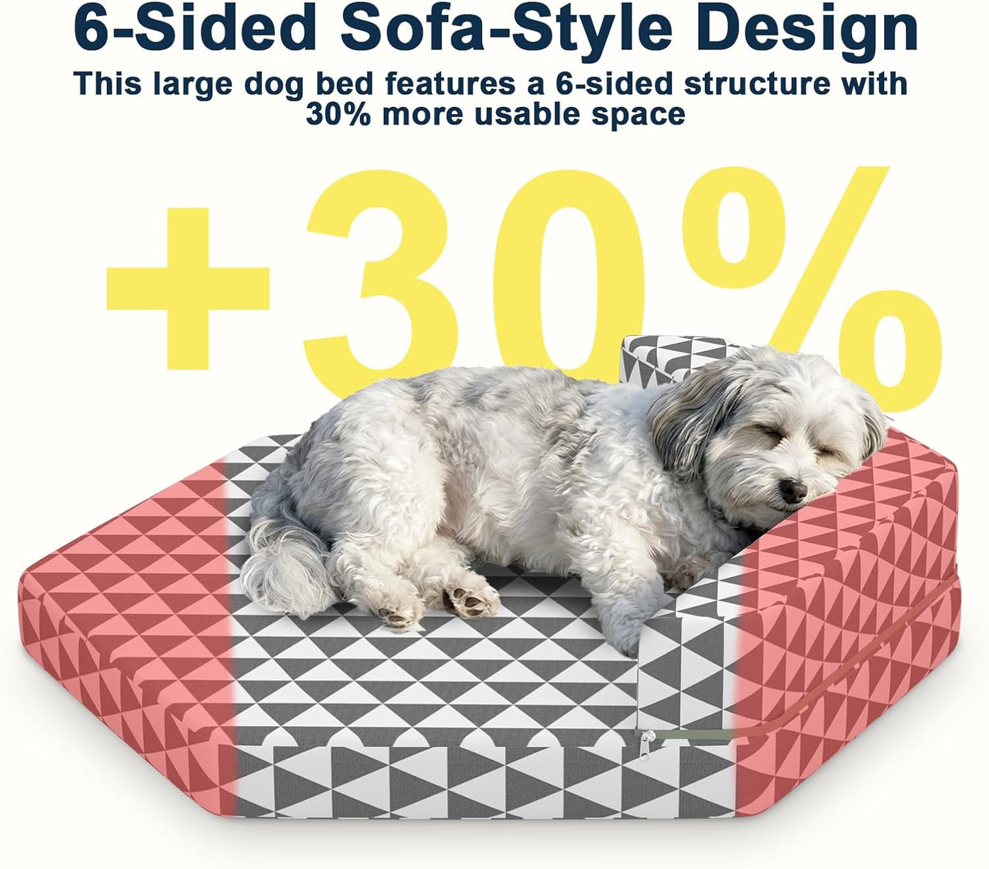 Orthopedic Dog Beds for Small Dogs, Pet Bed with Sides,Removable Bolsters & cleanable Cover，s