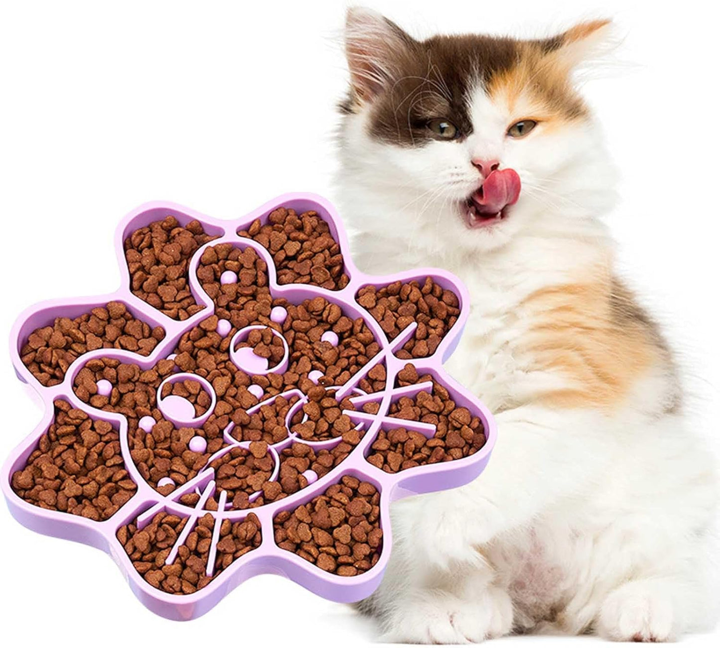 Slow Eating Big for Cat Shape Bowl Interactive Dog Bowls Prevents Obesity Slip Pet Bowl Choking
