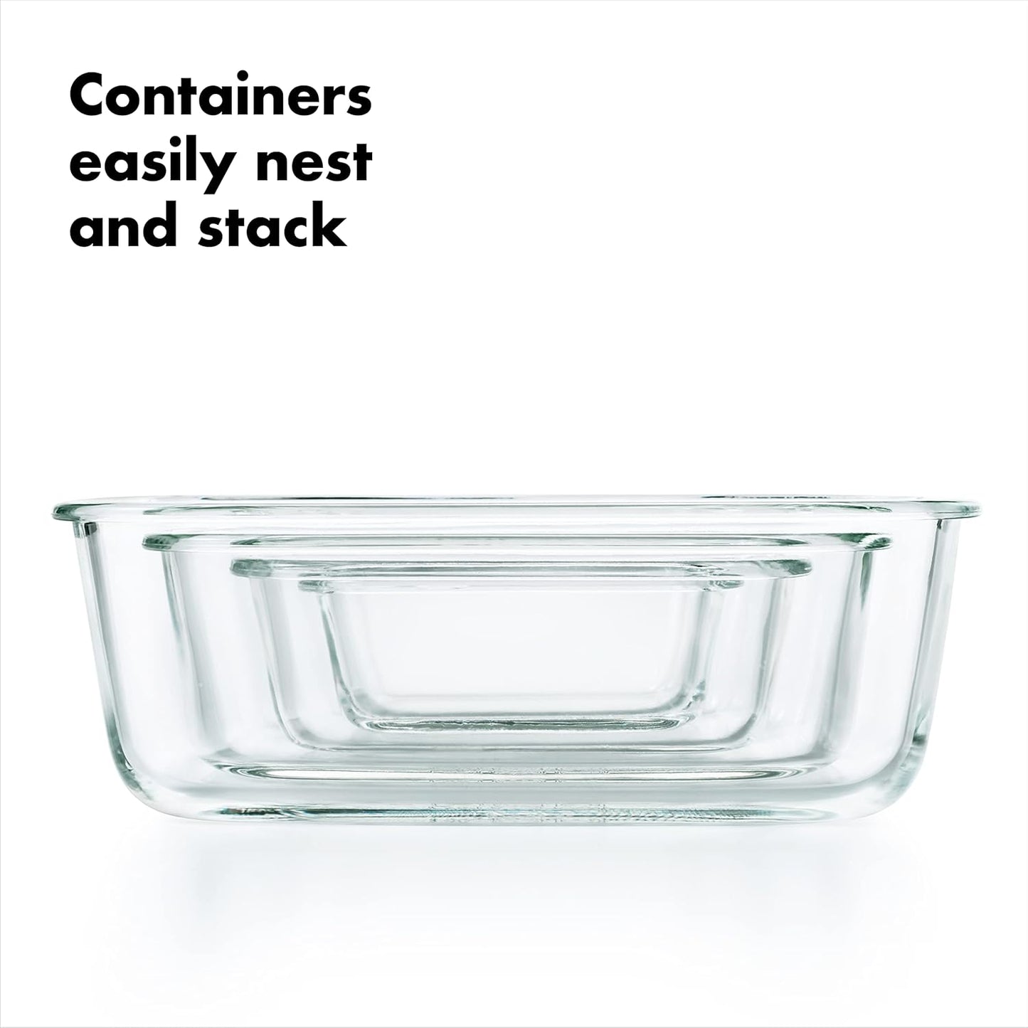 OXO Good Grips 3.5 Cup Smart Seal Airtight Glass Rectangle Food Storage Container