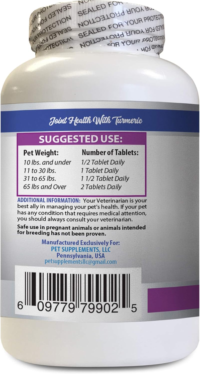 PET SUPPLEMENTS & NUTRITION LLC Joint Relief for Cats - Cats Joint Health with Turmeric - MSM - Natural Support for Hip and Joints - cat Joint Treats - 2 Bottles (120 Tablets)