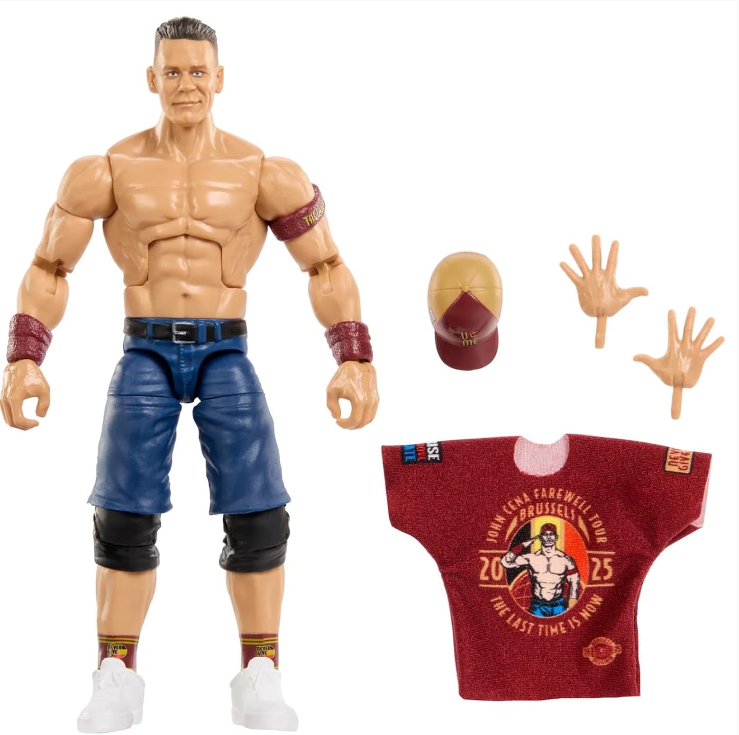 Mattel WWE JGV13 John Cena Elite Collectible 6-Inch Action Figure with Accessories, Series 120, 25 Points of Articulation and Interchangeable Hands, JGV13
