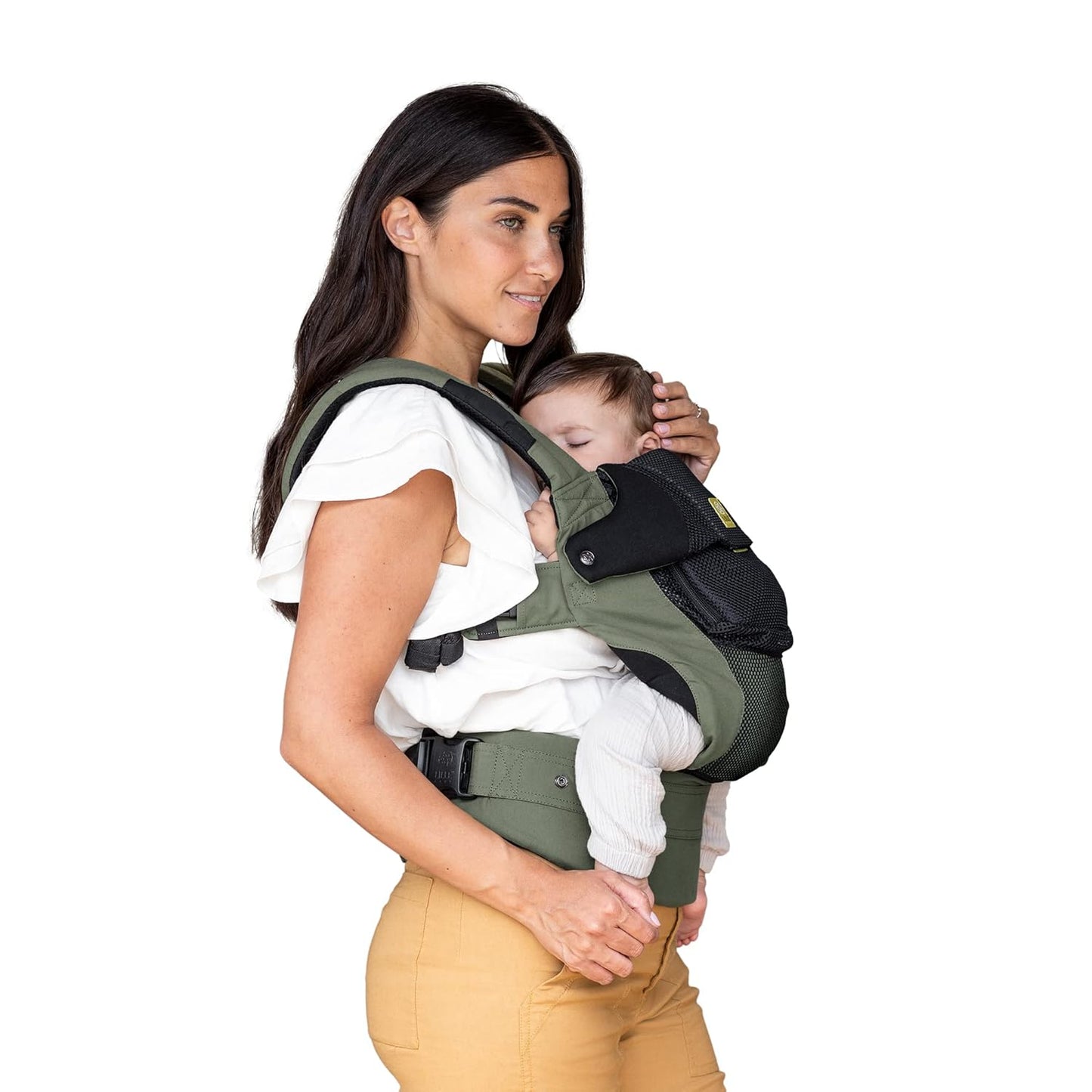 LÍLLÉbaby Complete Airflow Deluxe Ergonomic 6-in-1 Baby Carrier Infant to Toddler with Lumbar Support (7-45 Pounds), 360 Degree Baby Wearing, Inward and Outward Facing (Olive/Black)
