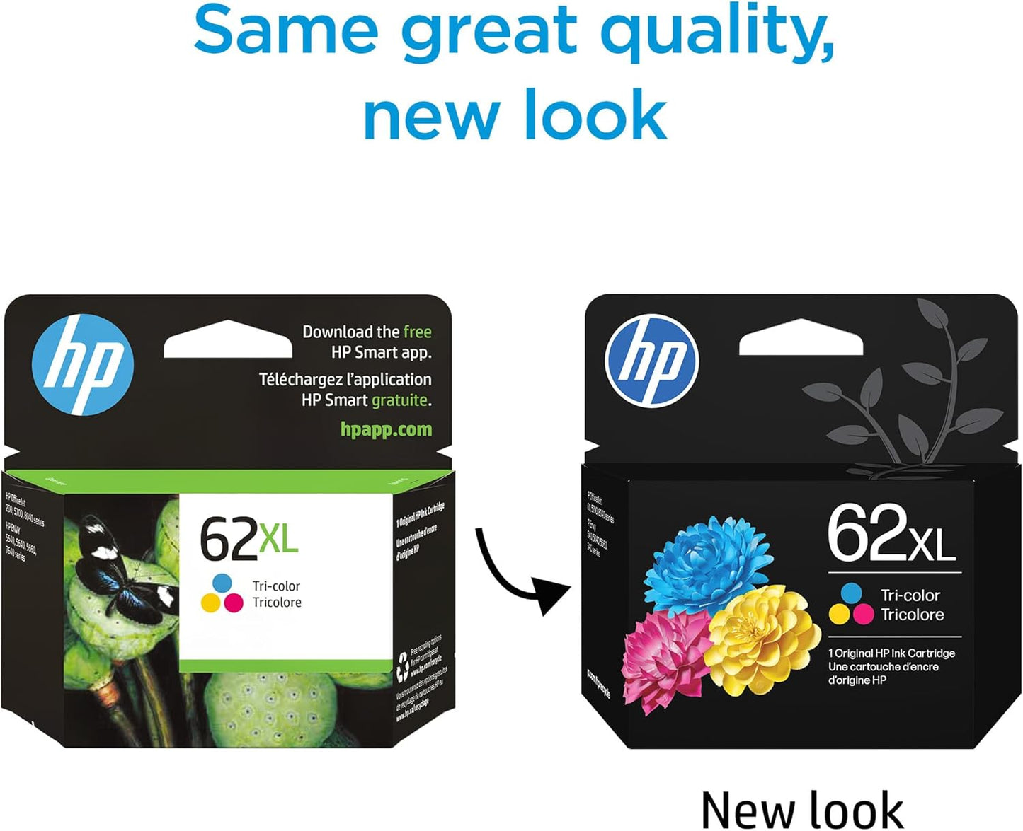 HP 62XL Tri-Color High-Yield Ink | Works with Envy 5540, 5640, 5660, 7640, OfficeJet 5740, 8040, OfficeJet Mobile 200, 250 | Instant Ink Eligible | C2P07AN | Packaging May Vary