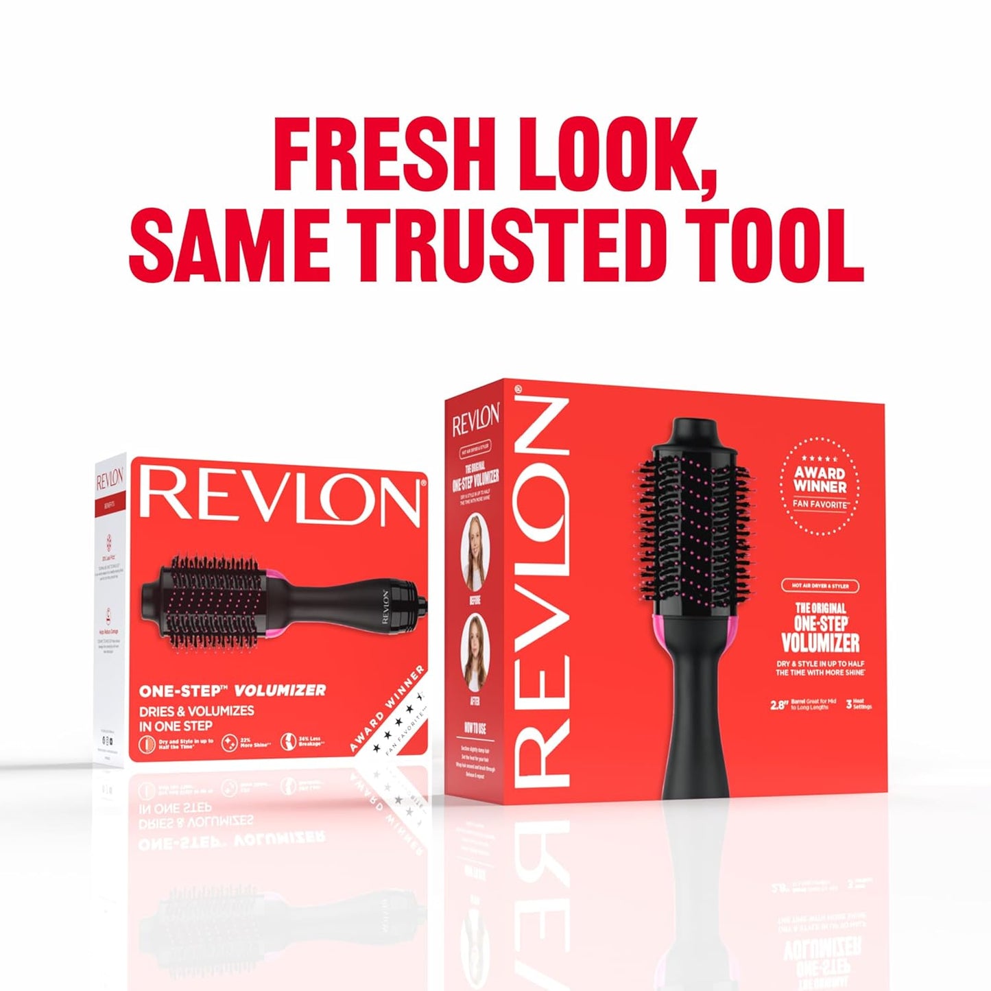 REVLON One-Step Volumizer Hair Dryer and Styler – Easy Salon-Style Blowouts – Less Frizz, More Shine, and Reduced Heat Damage, for All Hair Types and Lengths (Black)