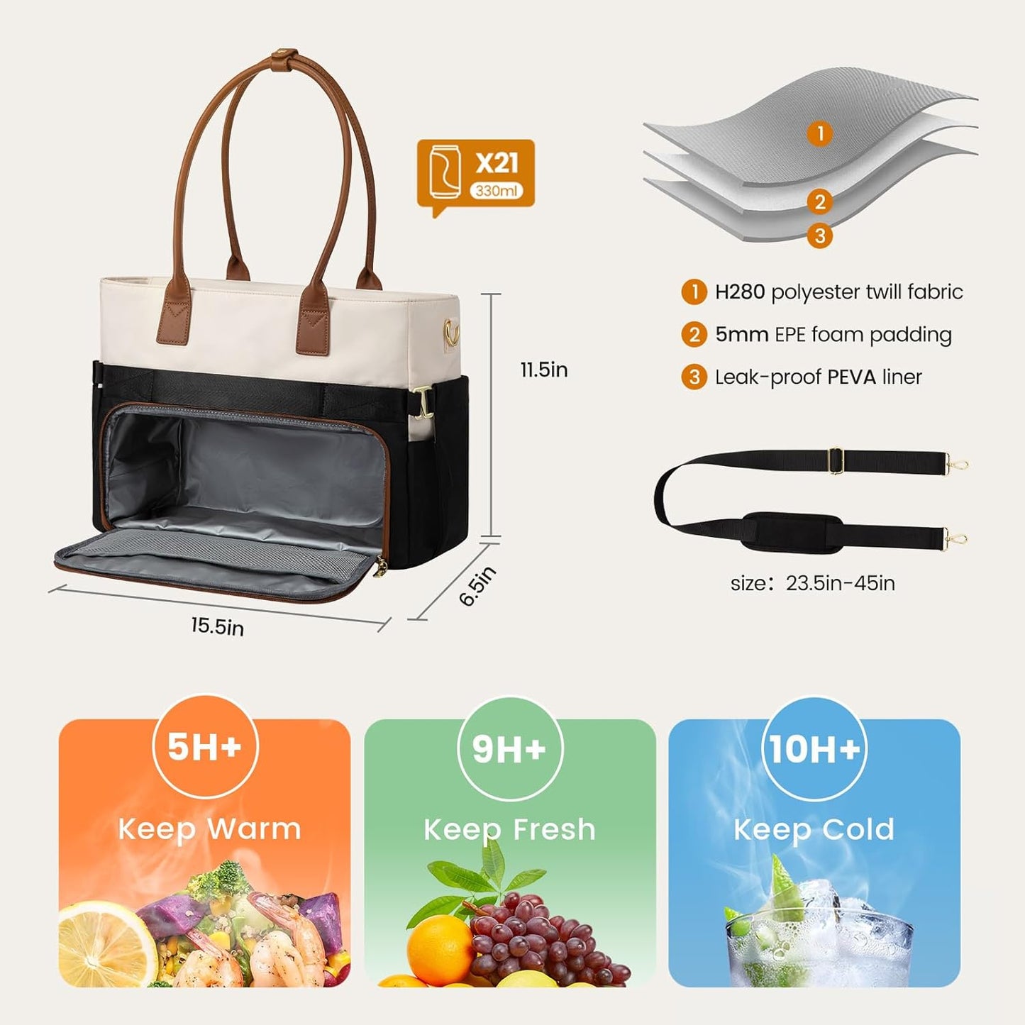 LOVEVOOK Teacher Tote Bag for Women, Laptop Bag Briefcase with Accordion File Pocket, Nurse Handbag for Work, Travel, College