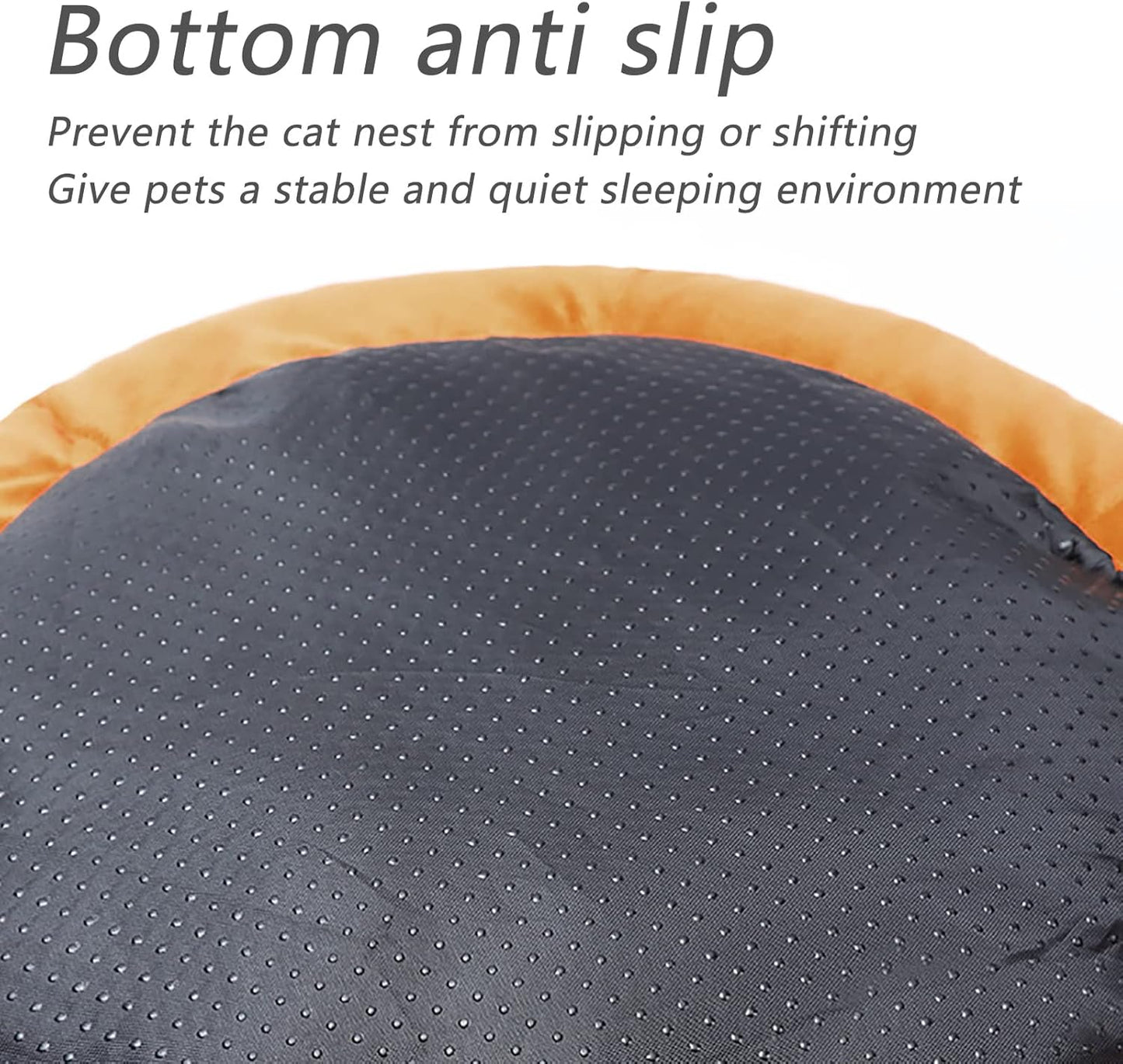 Dog Bed, Cat Beds for Indoor Cats Pet Bed for Puppy Extra Soft & Machine Washable Round Soft Plush Cat Beds Round Comfortable Warming Pet Bed,Gray,M
