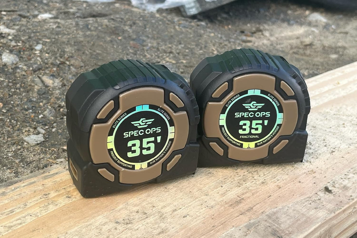 Spec Ops Tools 35-Foot Elite Series Magnetic Tape Measure, 1 1/4" Double-Sided Blade, Includes Fractional Markings, 12 Feet of Stand Out, Military-Grade Composite Case, 3% Donated to Veterans