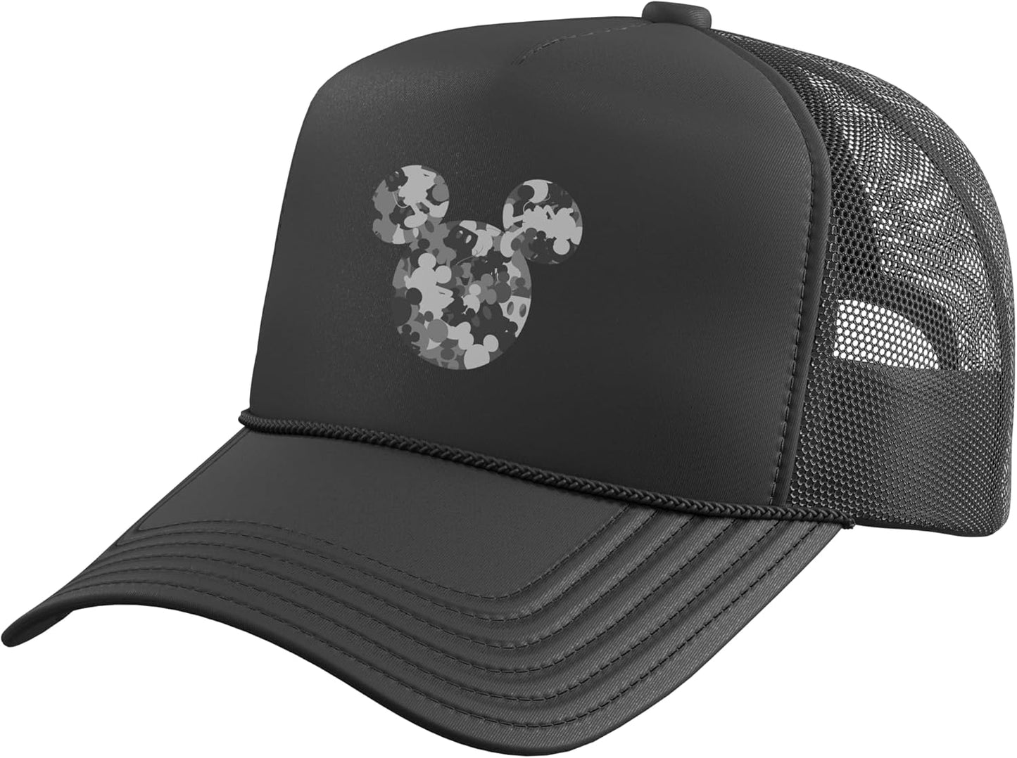 Disney Mickey Camo Gray Trucker Hat with Adjustable Mesh Back