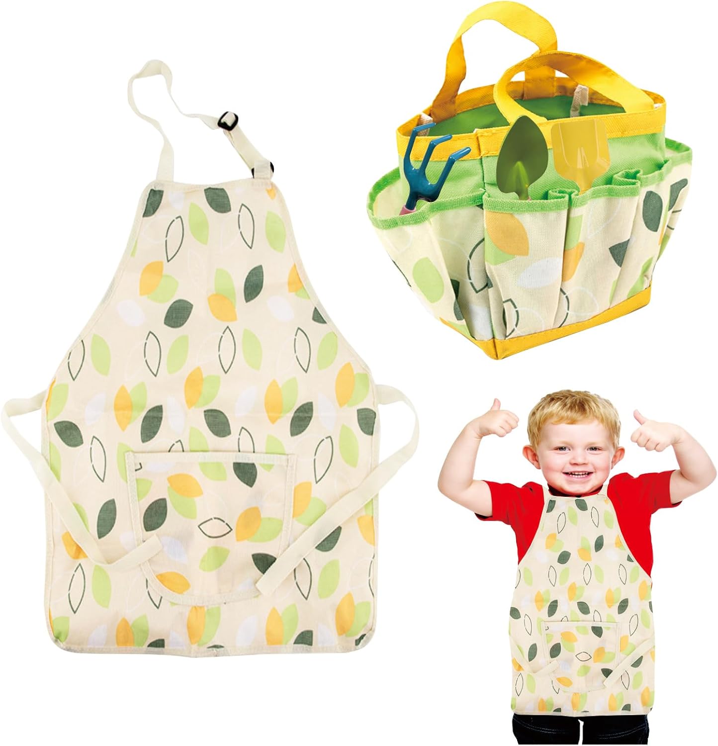 Garden Tools Set, Gardening Set Including Waterproof Apron and Garden Tool Bag, Outdoor Garden Toy Gift for Beach, Children Garden Tool for Boys Girls