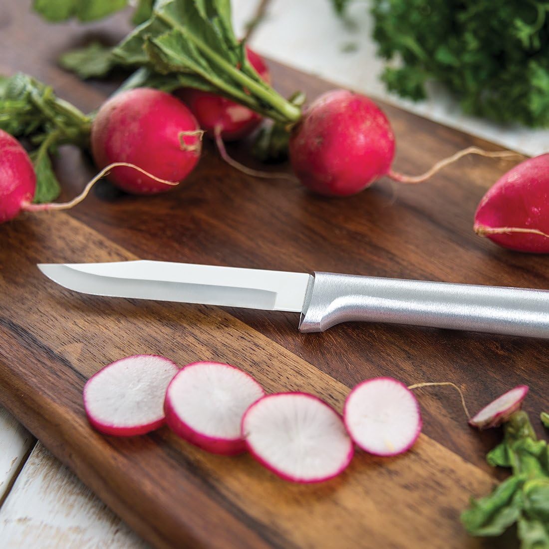 Rada Cutlery 4-Piece Granny, Peeling, Regular, and Heavy Duty Paring Knife Set, Stainless Steel Blades, Silver Handle