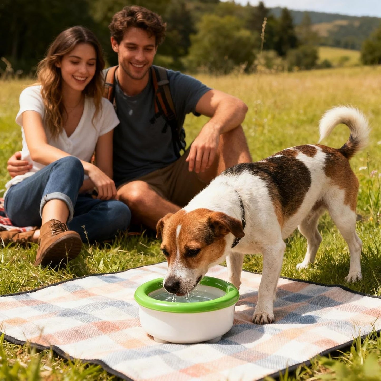 No Drip Dog Bowl, Spill Proof Cat Feeder, 1500ML Pet Drinking Bowl with Floating Disk, Water Bowls with Non-Slip Base, Puppy Kitten Bunny Feeding Clean Floor Design, Outdoor Pet Hydration