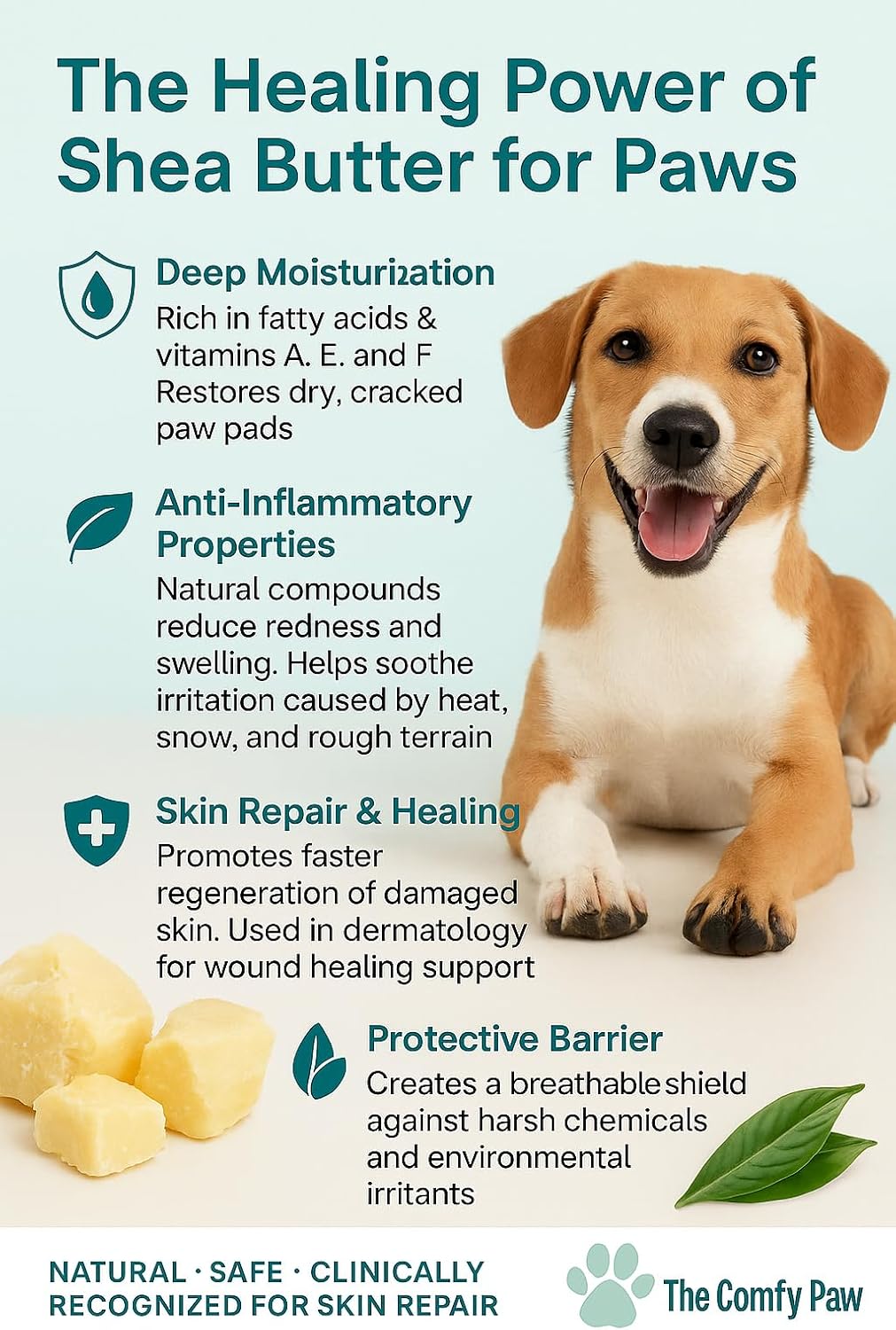Dog Paw Balm & Moisturizer - with Gentle Extra Soft Microfiber Paw Pad Towel – Scent-Free, Lick-Safe Natural Repair Healer for Cracked Paws and Nose - Made in USA │ Year-Round Pad Protection