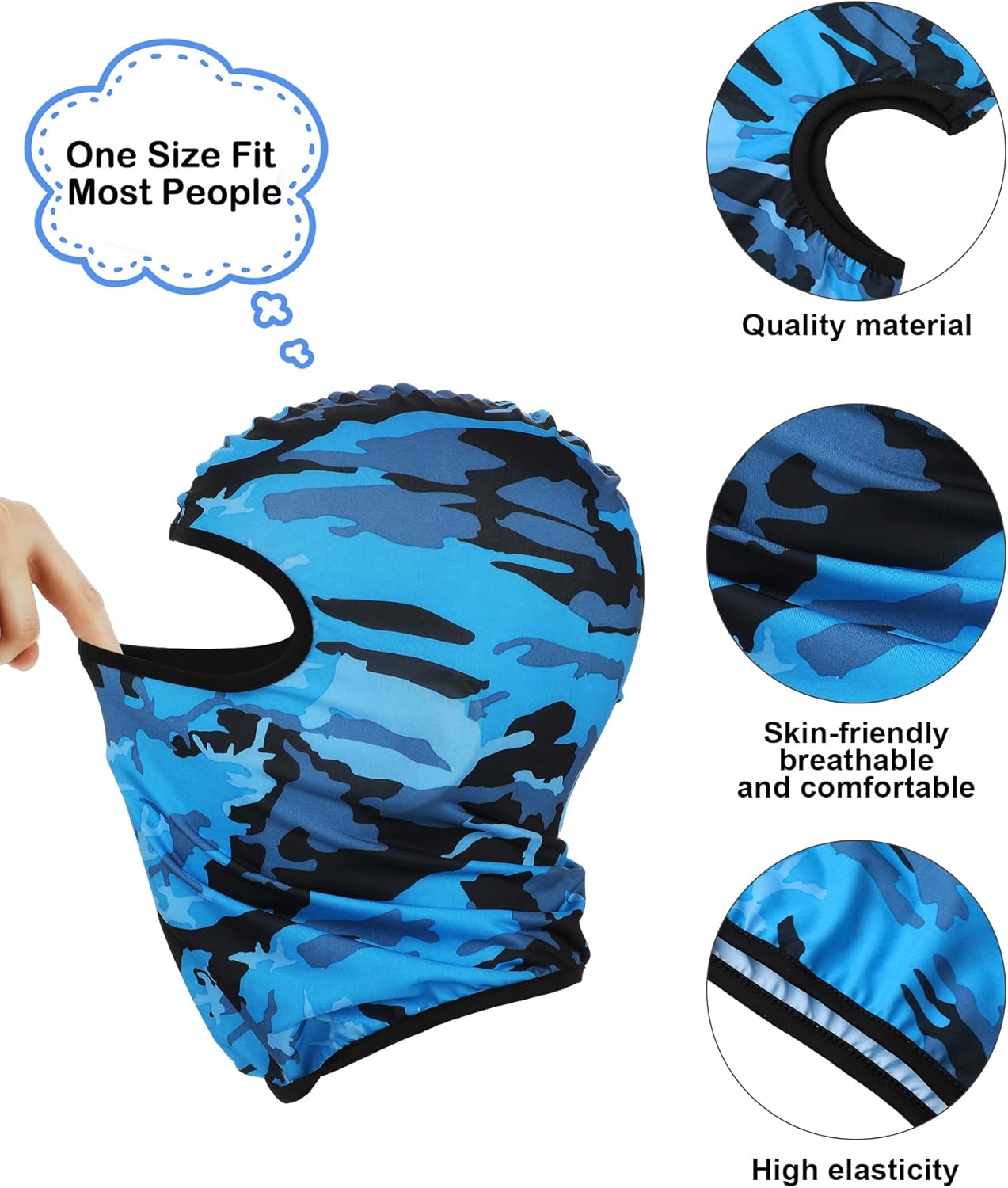 Geyoga 12 Pcs Sun Protection Balaclava for Women Full Face Cover UV Protection Balaclava Ski Mask for Men Outdoor Cycling