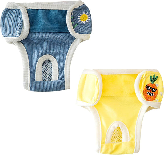 Washable Dog Diapers Soft Diaper Inner Breathable Mesh Cloth Female Protective Pants for Small Large Dogs Adjustable Dog Diapers Female