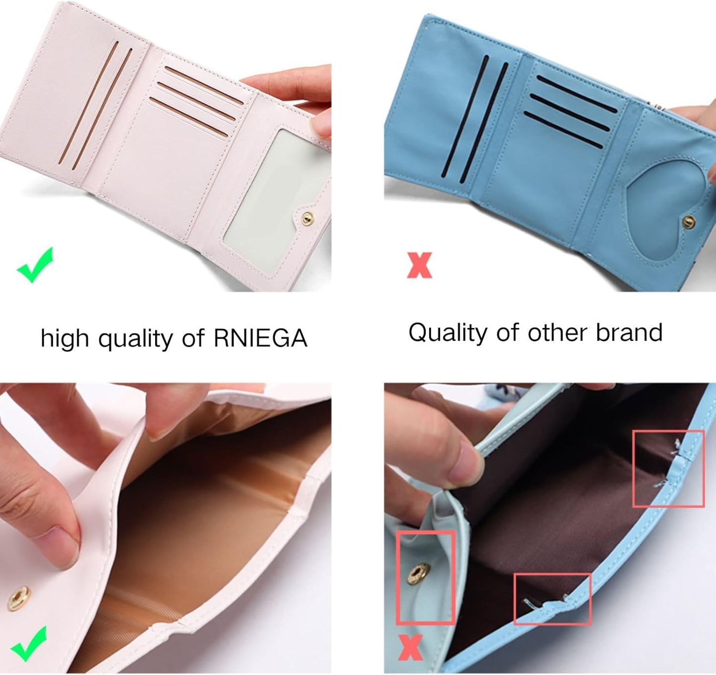 Small Wallets Girls Cute Coquette Bow Wallet Women Aesthetic Credit Card Holder with ID Window, Pink