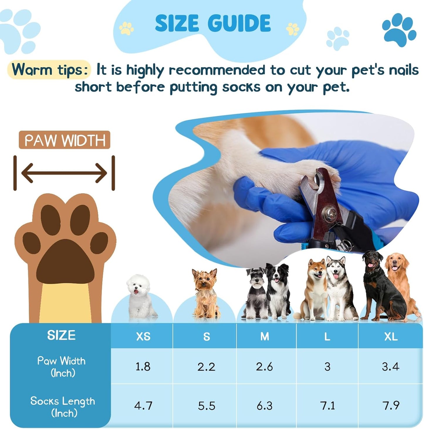 Dog Socks to Prevent Licking Paws, Anti Slip Dog Boots & Paw Protectors for Hardwood Floors, Toe Grips for Small Medium Large Senior Dogs, Dog Shoes for Hot/Cold Pavement(Black Bone,L)