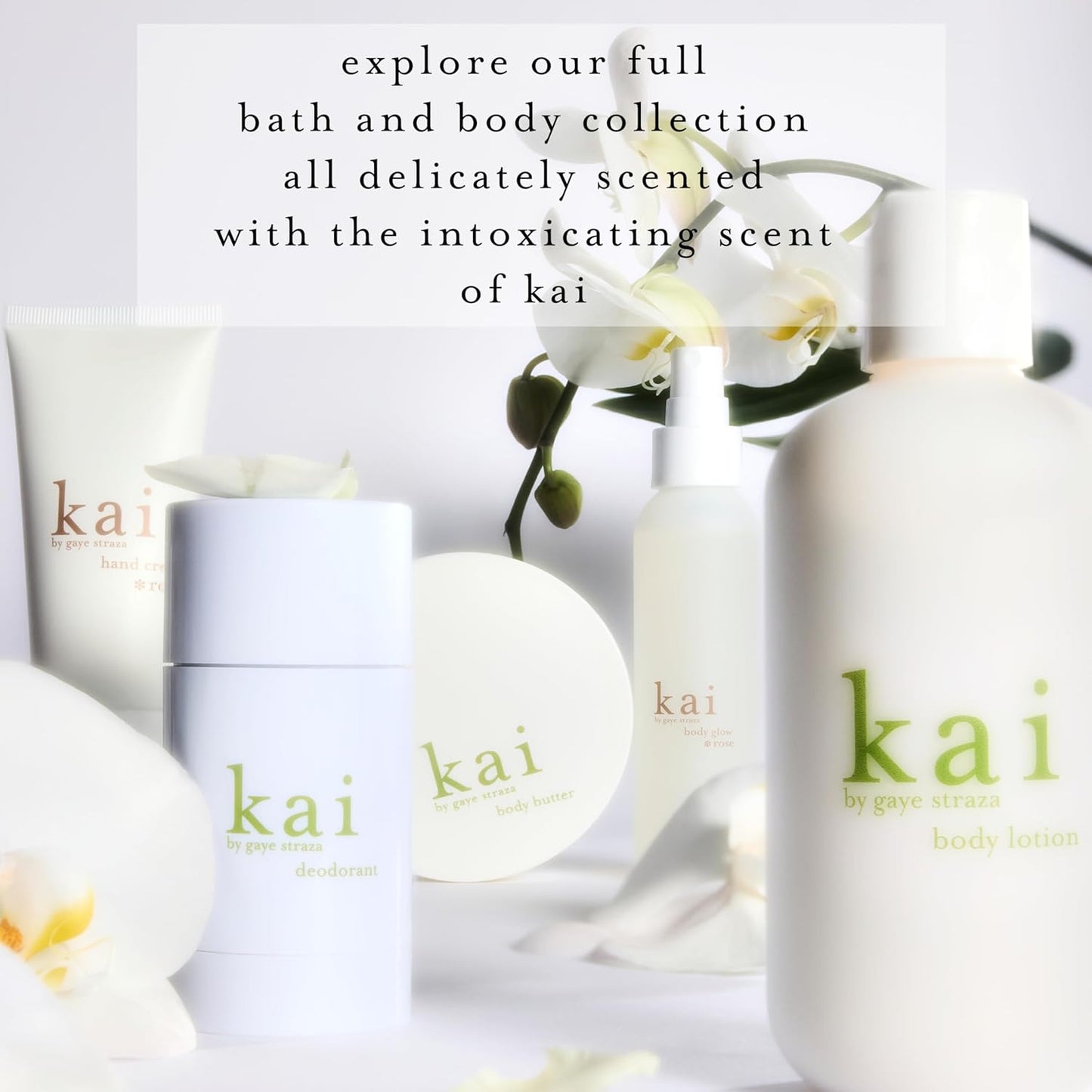 kai body lotion - a nourishing shea butter body lotion scented with fresh & light gardenia wrapped in white exotics, 8 oz | supple, glowing skin, vegan, clean. inspired by memories of Hawaii