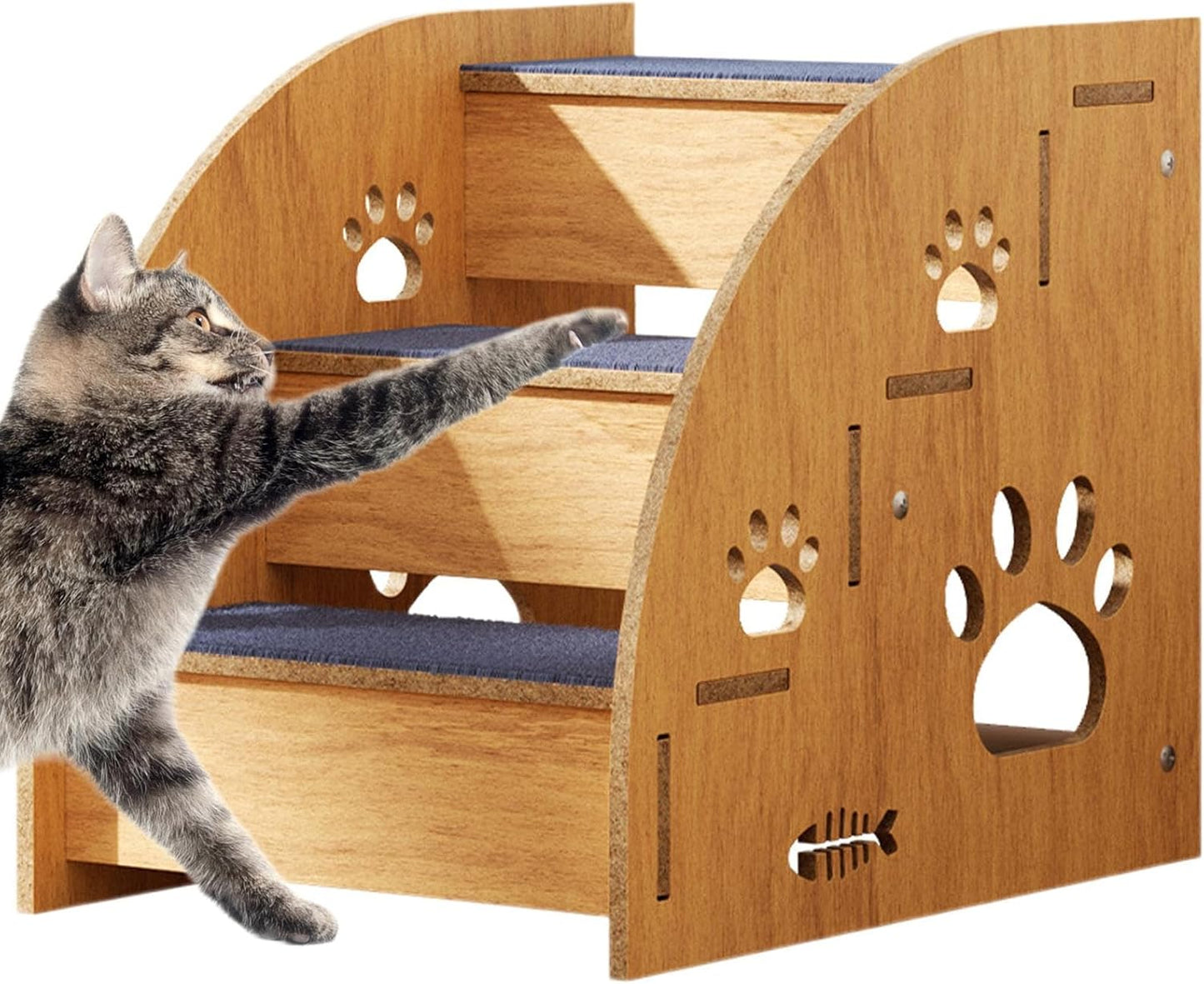 Dog Bed Stairs, Dog Steps Ramp Indoor Pet Stairs, Non-Slip Cat, Pet Steps Wooden, High Bed Climbing, Supplies