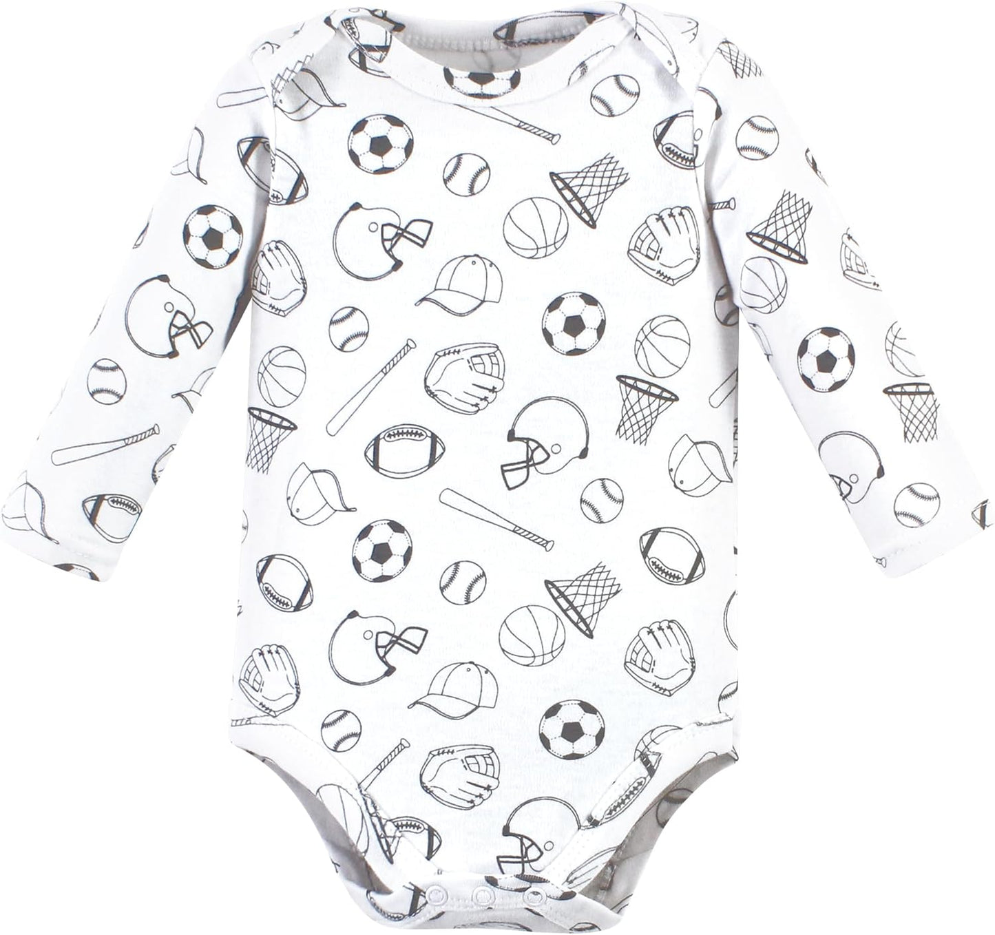 Hudson Baby baby-boys Cotton Long-sleeve Bodysuits 5-pack