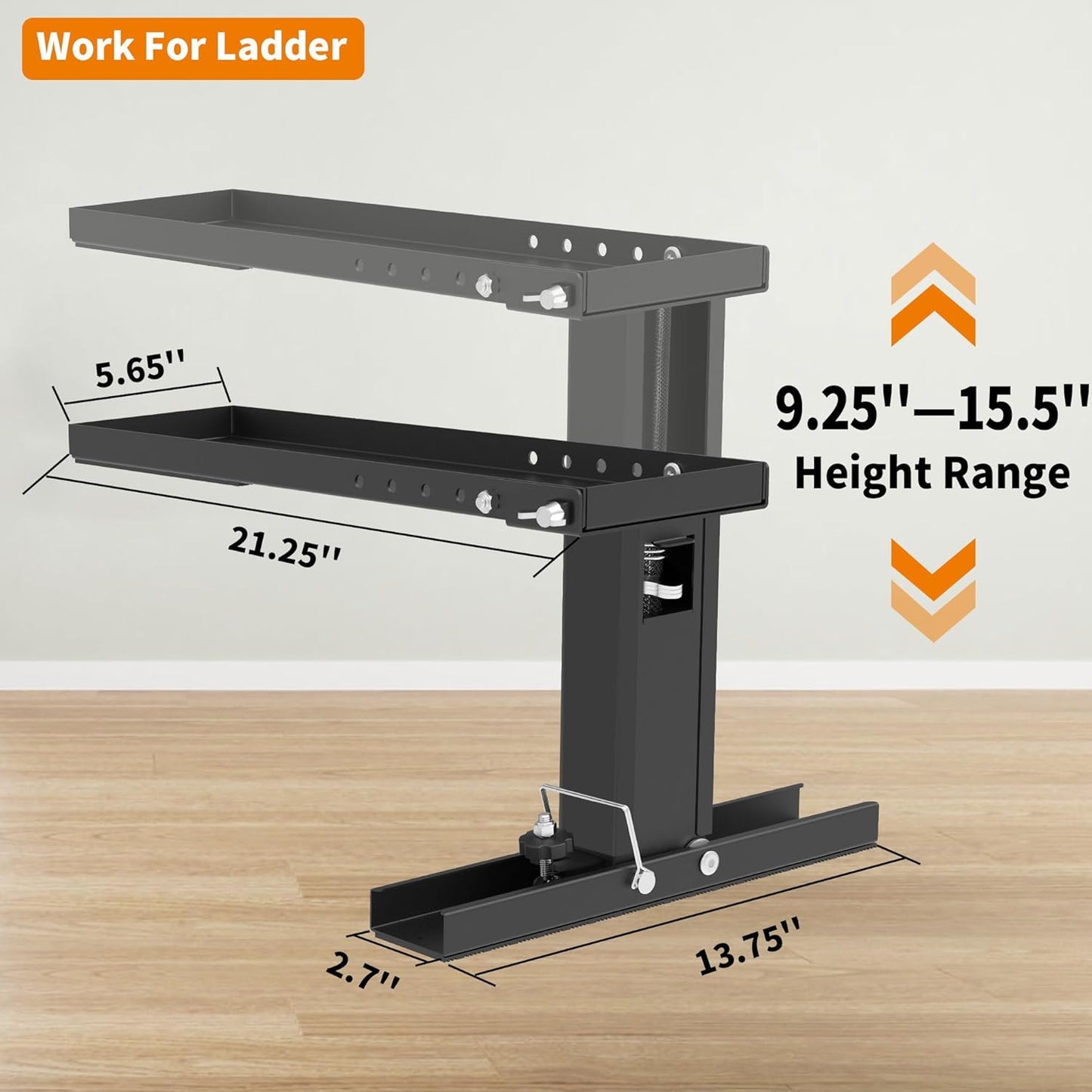 Ladder Extender Pro,Ladder Stabilizer for Stairs,Ladder Leveler for Stairs,Adjustable Height Range for Single and Extension Ladder for Stair Ladder Platform 9.25”-15.5”