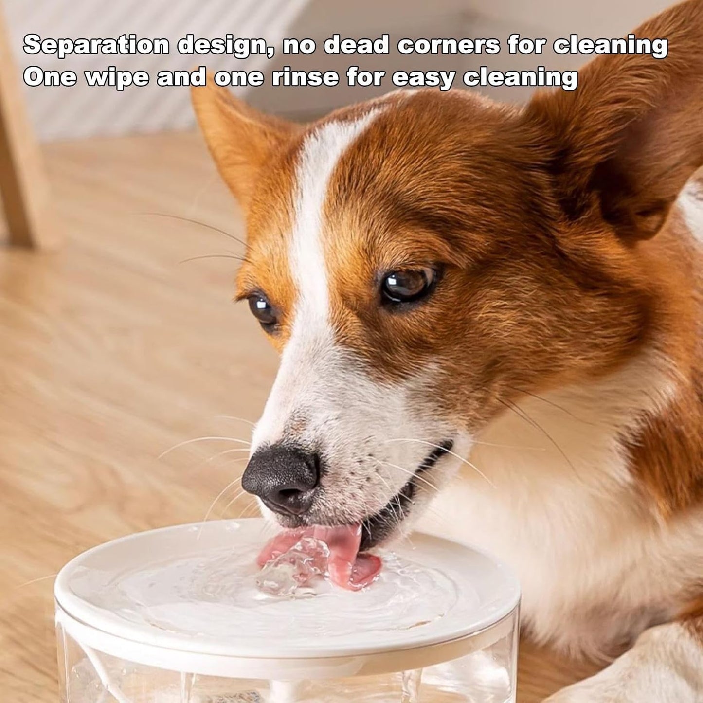 Automatic Dog Dispenser, Pet Drinking Fountain, Water Dispenser with Flower Design, Food-Safe Kitten Fountain, Ultra Quiet Pet Bowl with Filter, Indoor Water Supply for Cats and Dogs