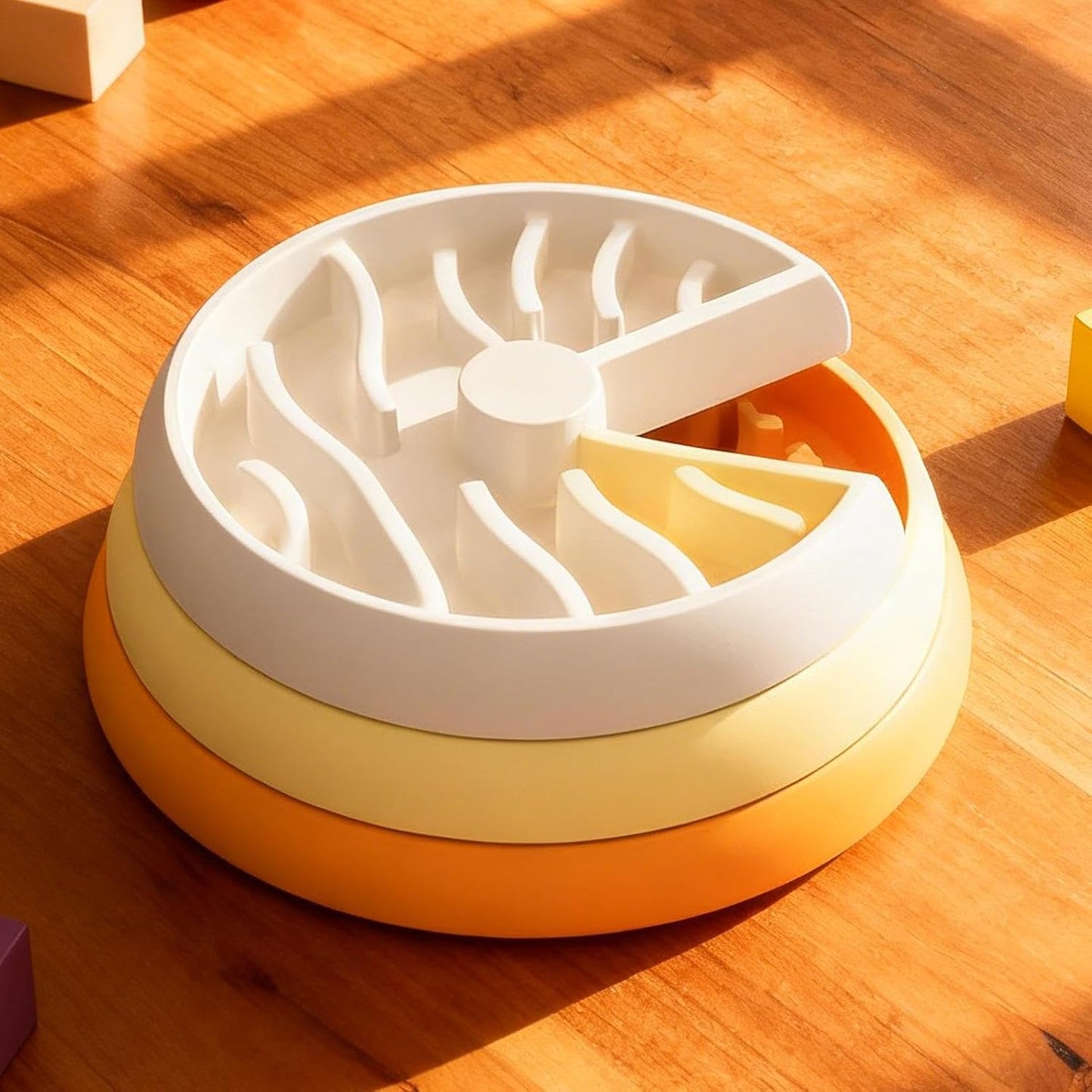Interactive Slow Feeder Bowls, Puzzle Dog Food Dish, Pet Feeding Tool, Sturdy Design with Slow Eating Pattern, Pet Accessory for Puppy Cat Small Medium Breed Indoor Enrichment Boredom Prevention