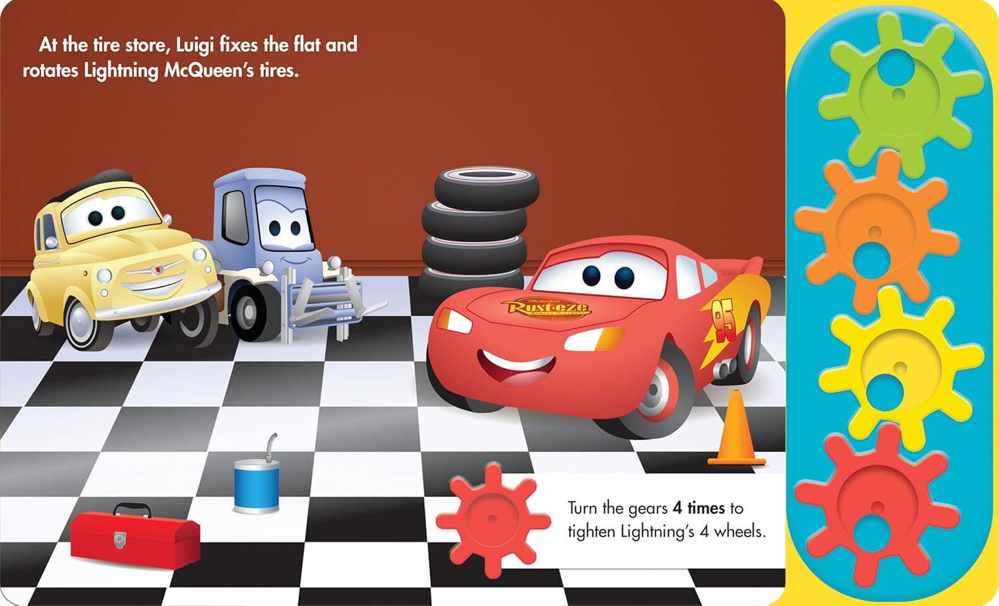 Disney Baby - Cars on the Go! - A STEM Gear Sound Book - PI Kids (Play-A-Sound)