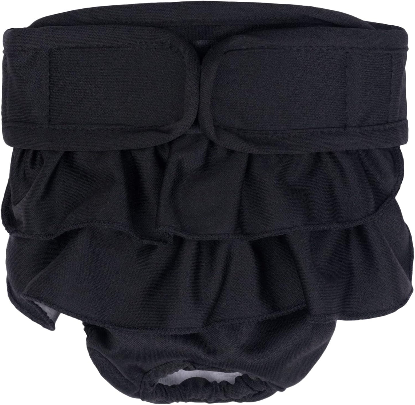 Dog Sanitary Panties Pet Panties for Girl Dogs Period, Washable & Reusable Female Dog Diapers Pet Dog Princess Dress Pants for Dogs in Heat, Incontinence or Excitable Urination (Large, Black)