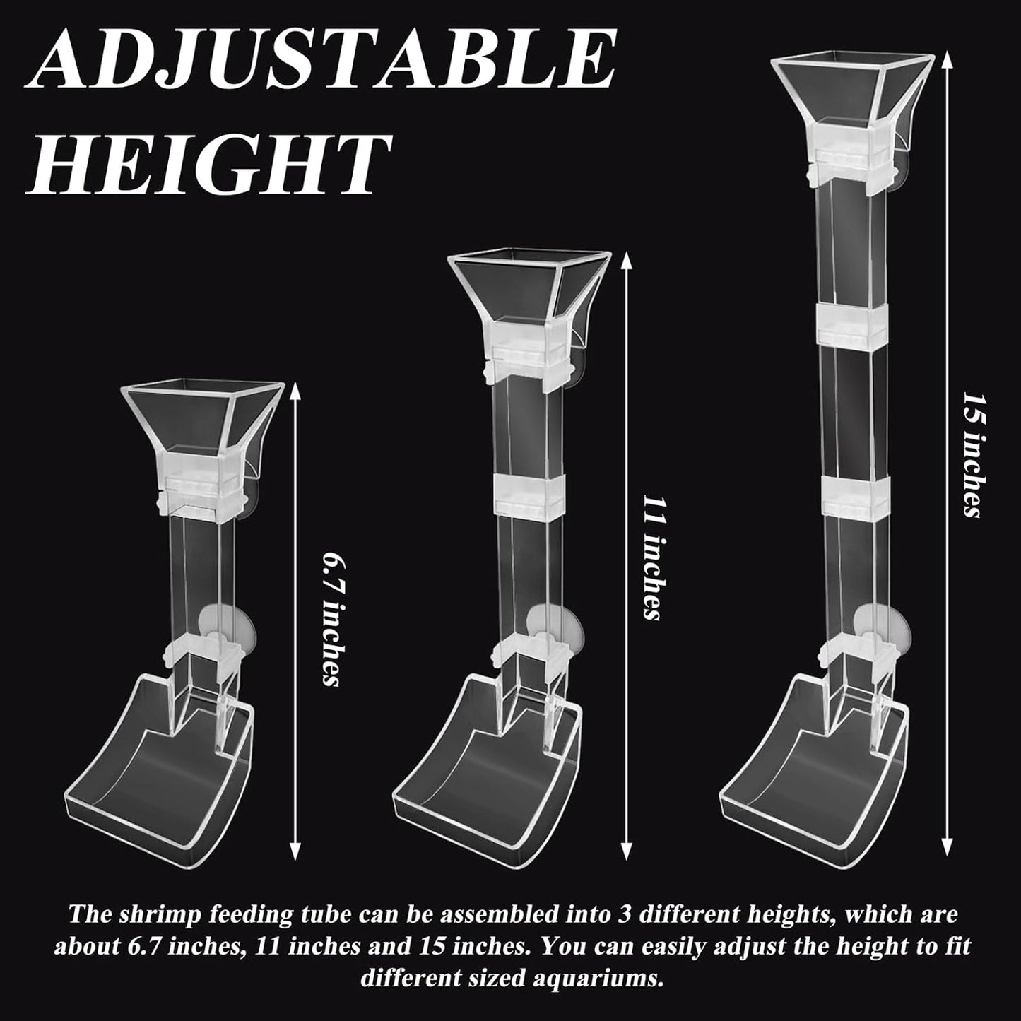 Shrimp Feeder Tube and Dish Set - Aquarium Fish Feeder with Feeding Ring and Cleaning Brush - Prevent Food Scattering