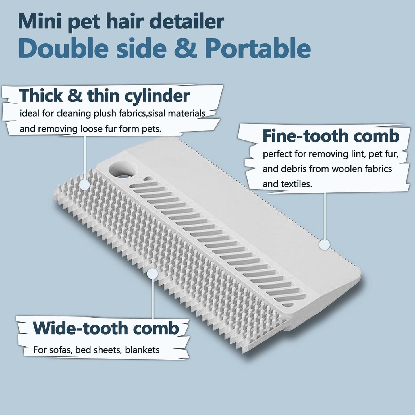 Cat Dog Self Cleaning Slicker Grooming Brush Pet Hair Removal Tool Reusable Lint Remover Carpet Scraper for Clothes Couch Pet Bed Furniture Bedding Sofa Car